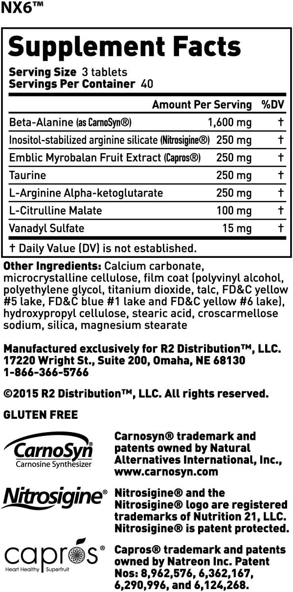 120 Count Complete Nutrition Elite Gold NX6 Nitric Oxide Rush Pre Workout Supplement