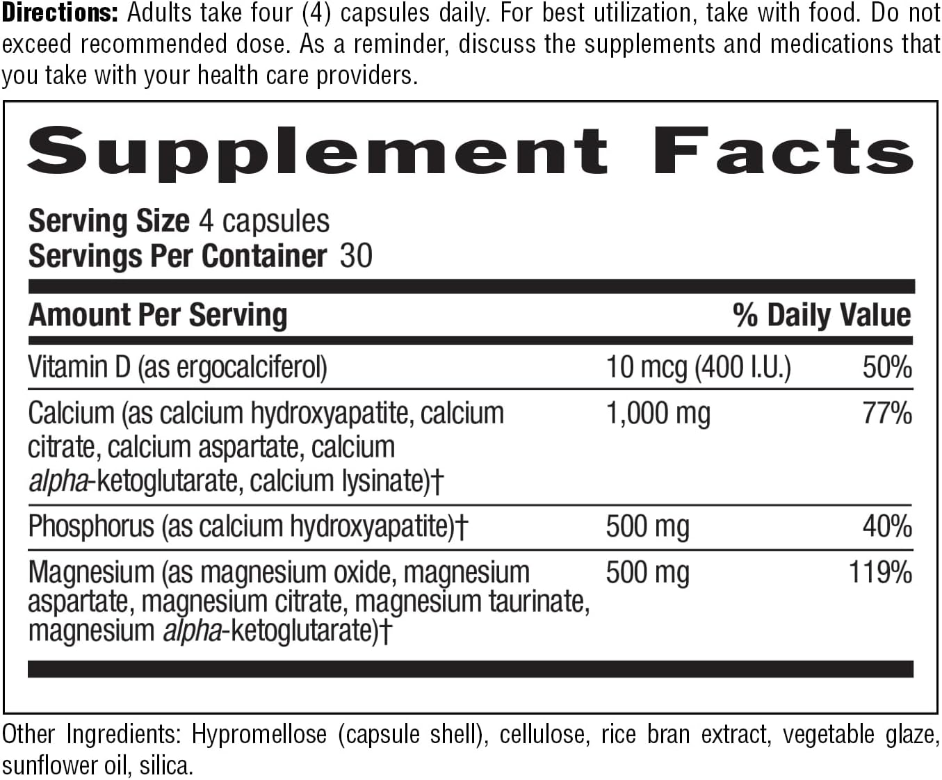 120 Count Country Life Cal-Mag Vegetarian Capsules for Bone Health and Wellness