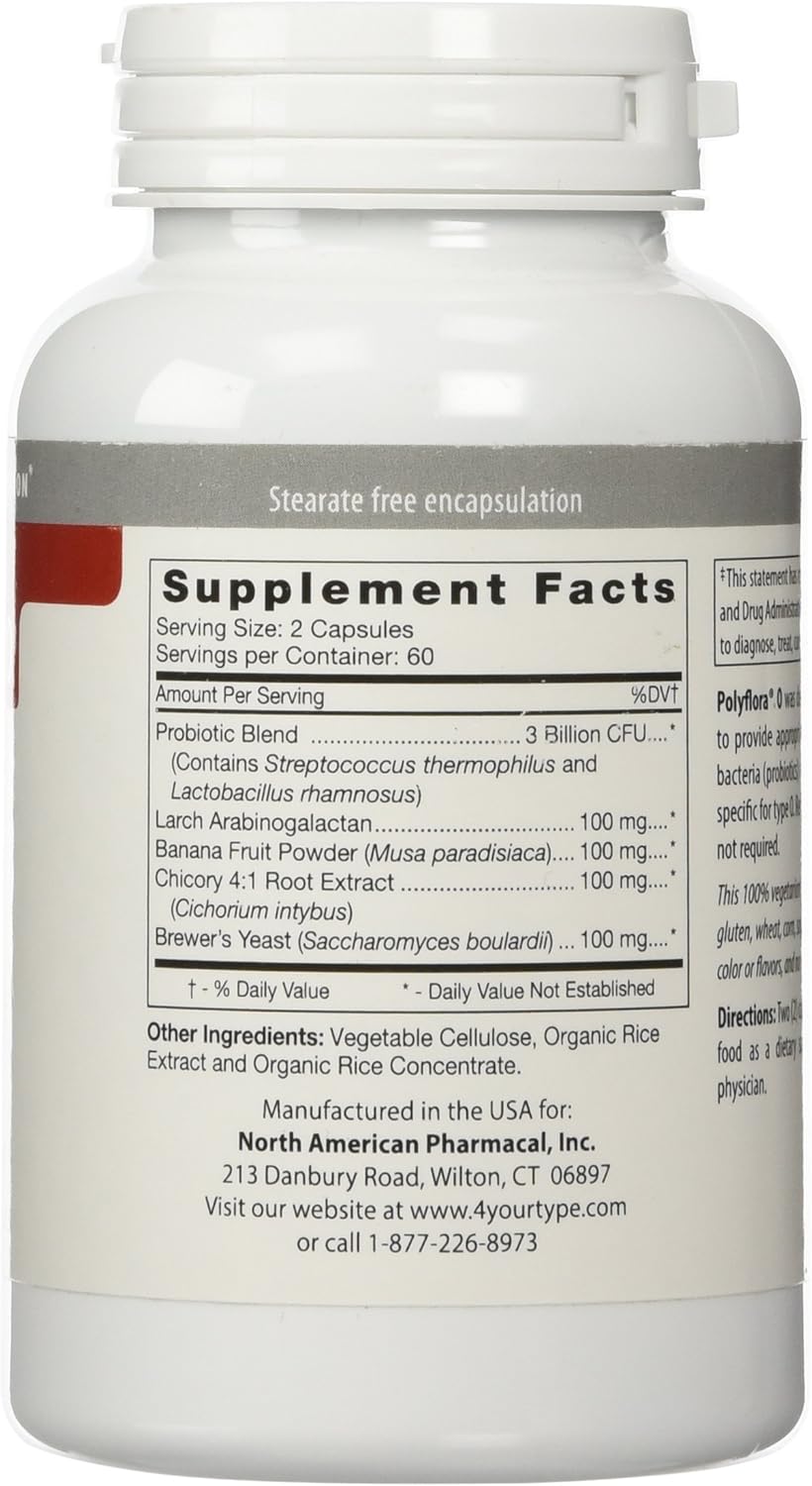 120 Count D'Adamo Polyflora O Personalized Nutrition Supplement