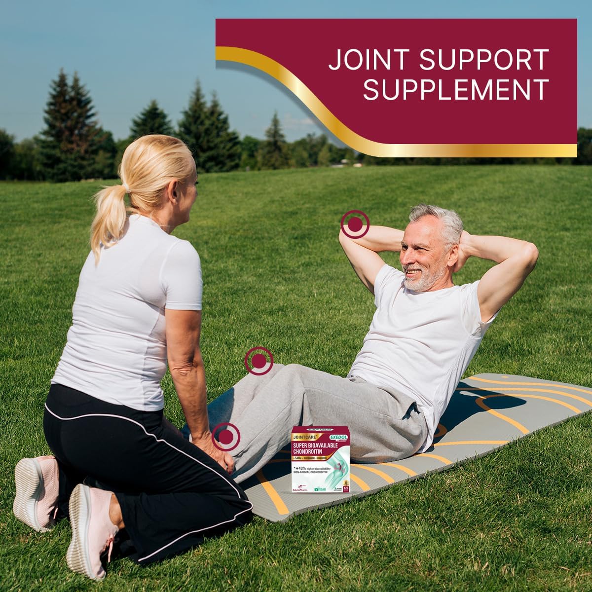 120 Count Exedol Z-globex Chondroitin Glucosamine Capsules for Joint Support and Cartilage Regeneration