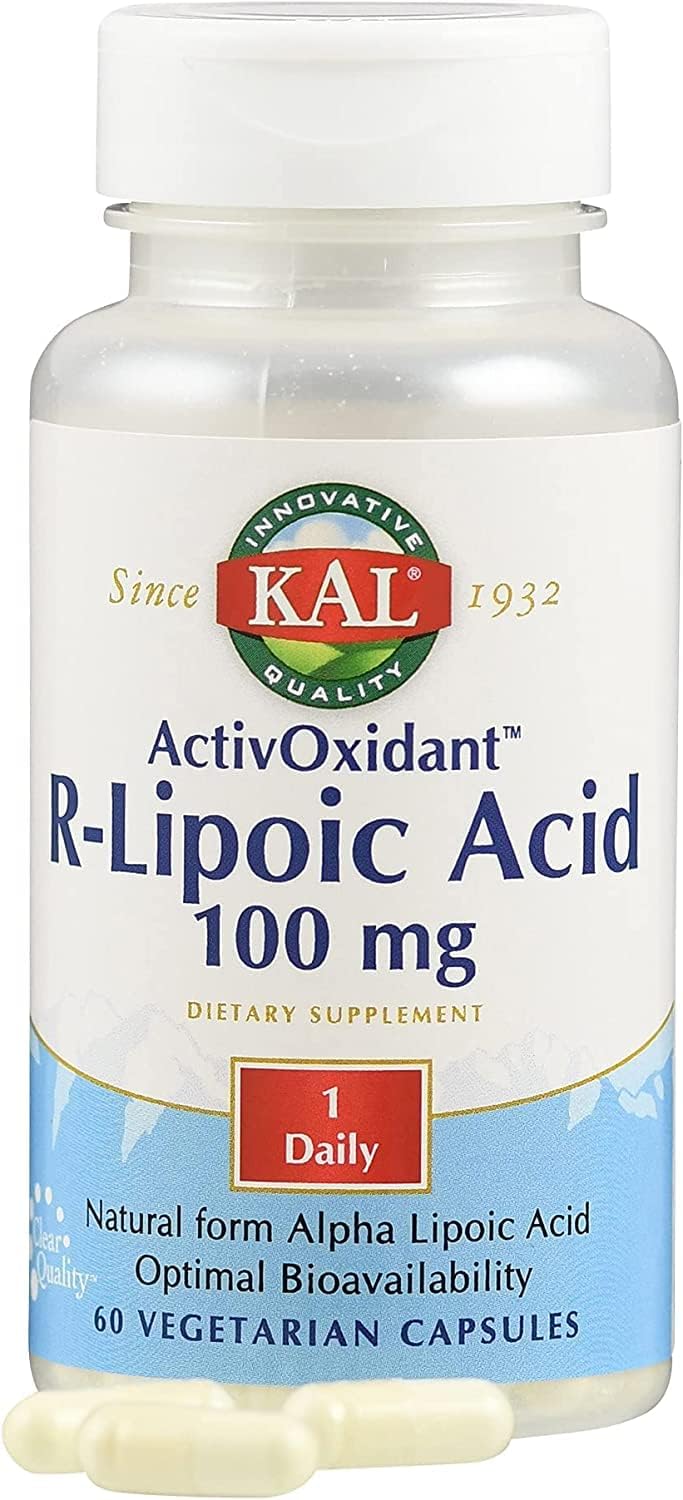 120 Count KAL 100 Mg R-lipoic Acid Activoxidant Tablets, Pack of 2