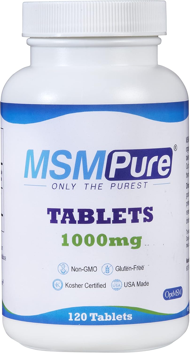 120 Count KALA HEALTH MSMPure MSM Tablets - Starter Bundle for Joint Health and Mobility Support