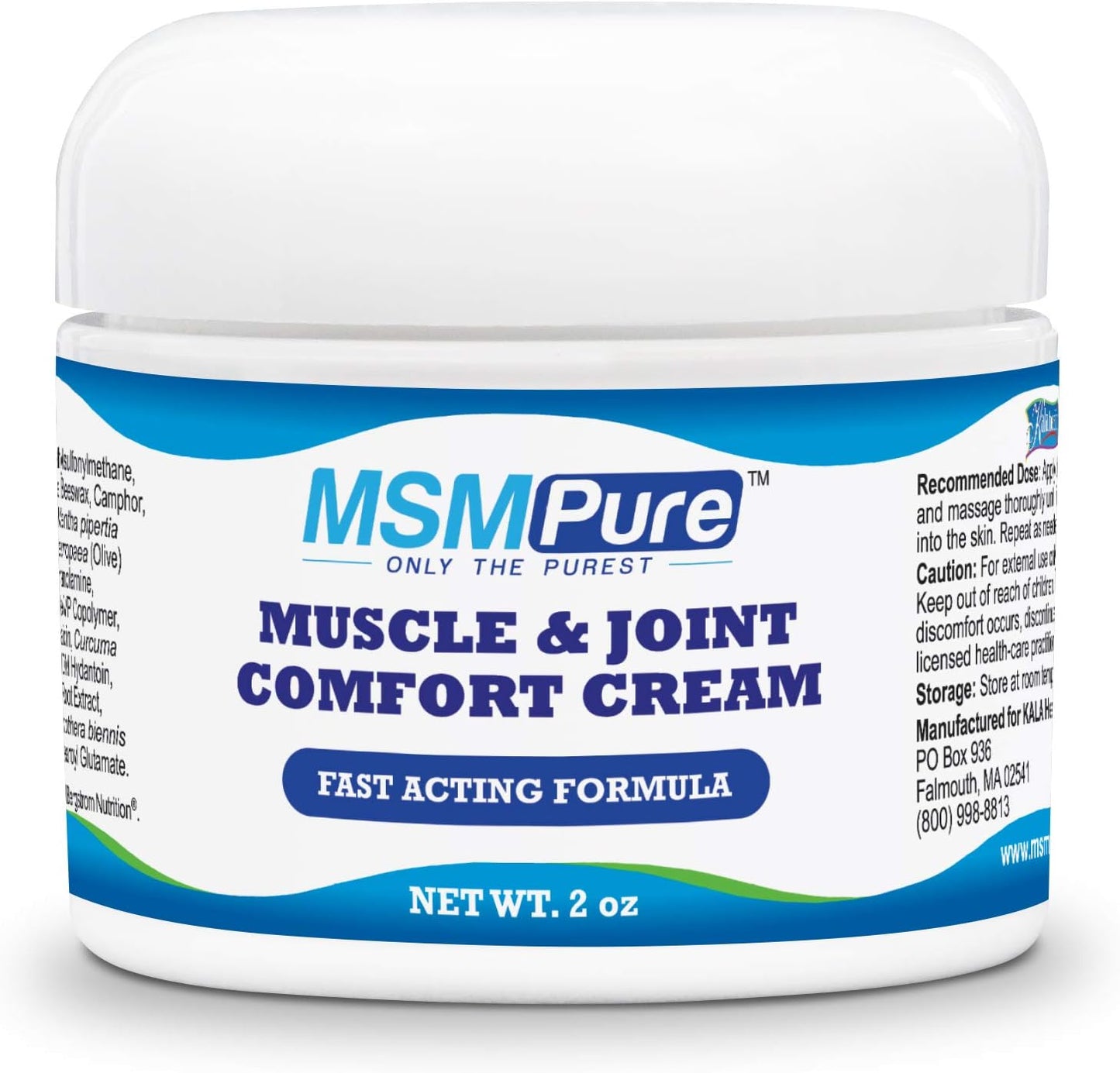 120 Count KALA HEALTH MSMPure MSM Tablets - Starter Bundle for Joint Health and Mobility Support