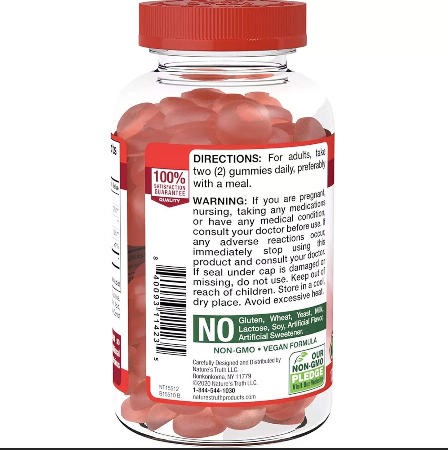 120 Count Nature's Truth Apple Cider Vinegar Gummies for Digestion & Immune Support