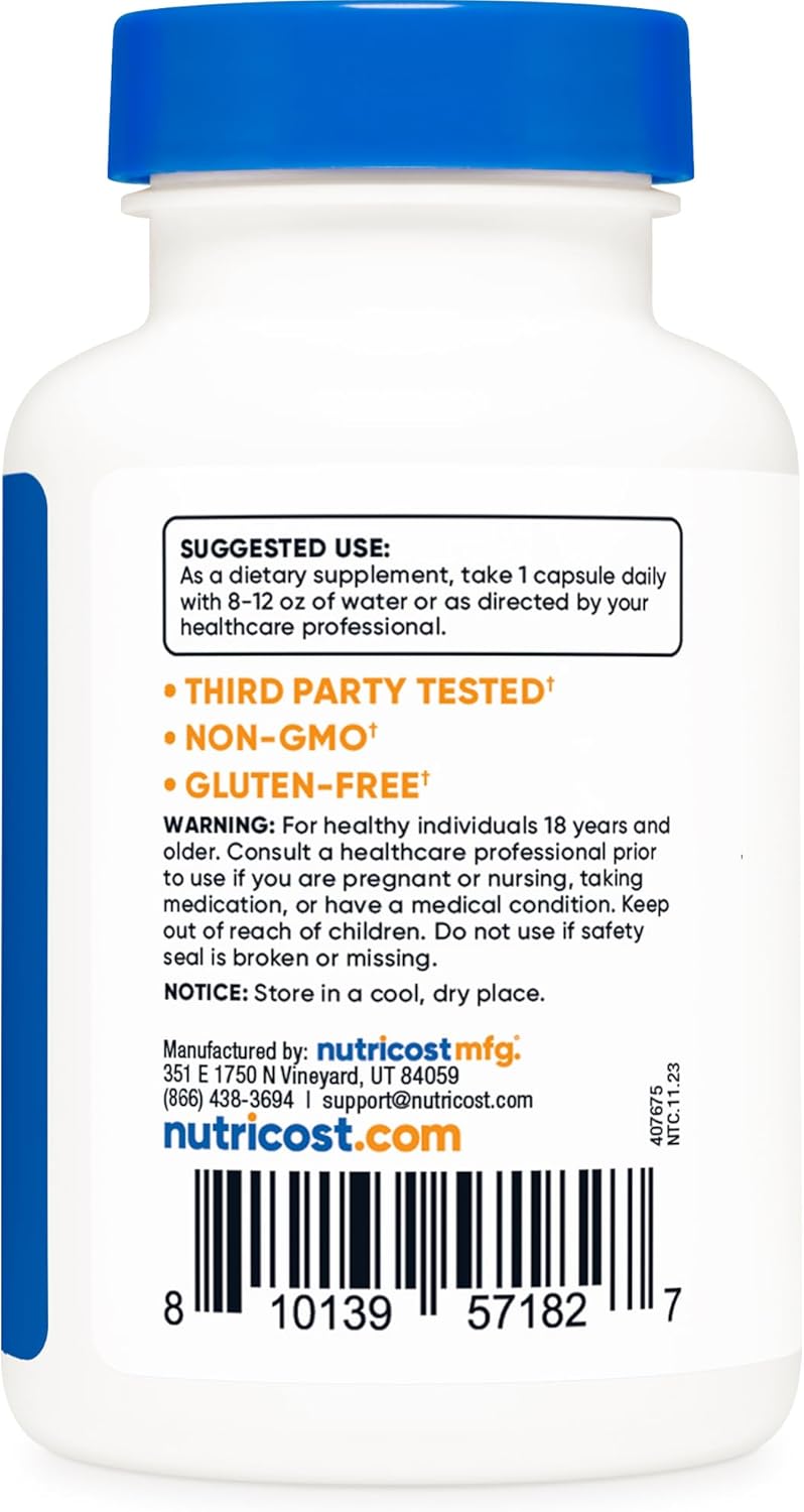 120 Count Nutricost L-Methylfolate 15mg Capsules - Vegan, Non-GMO, Gluten Free (5-MTHF)