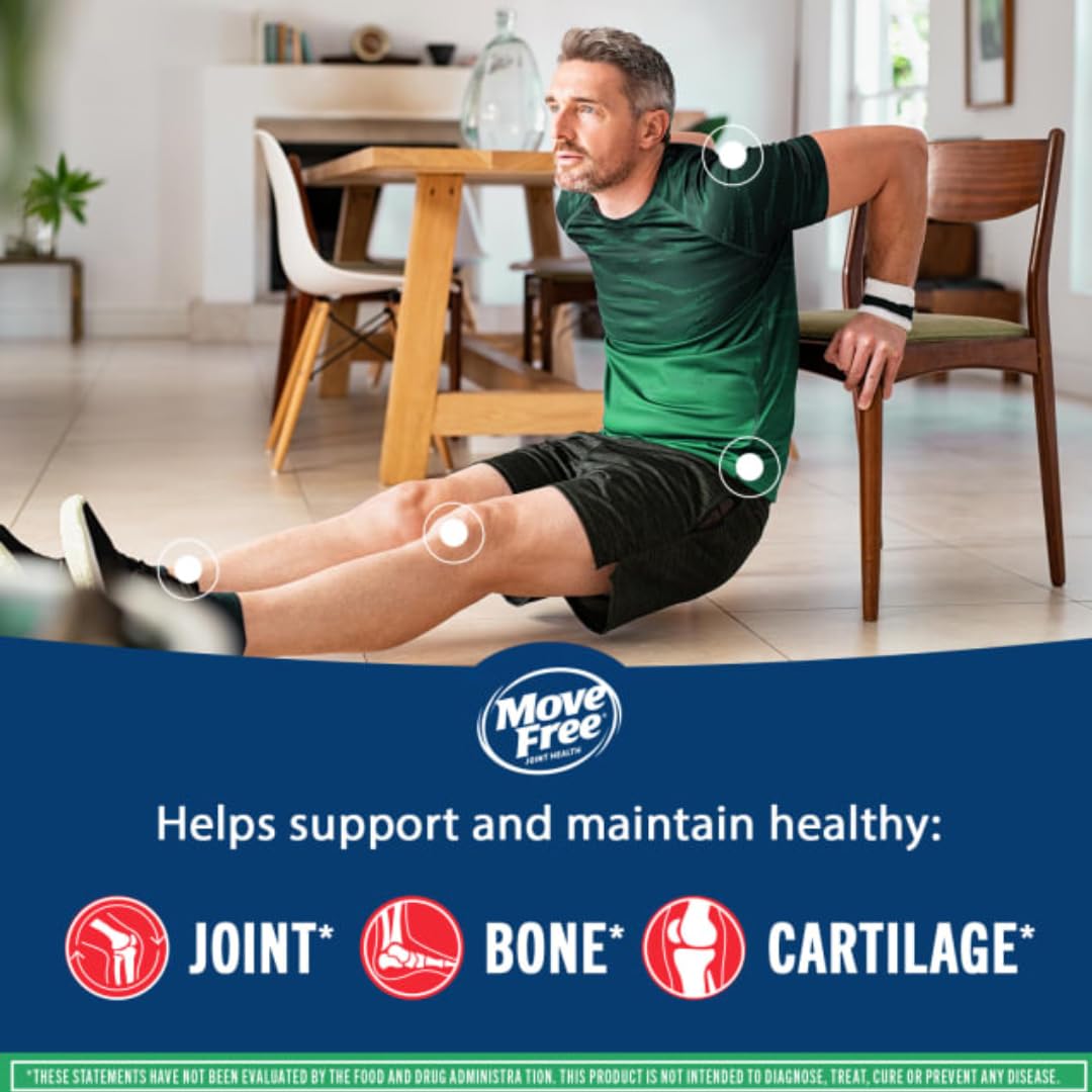 120 Count Pack of 2 Move Free Advanced Plus MSM with Glucosamine & Chondroitin - Joint Health Supplement