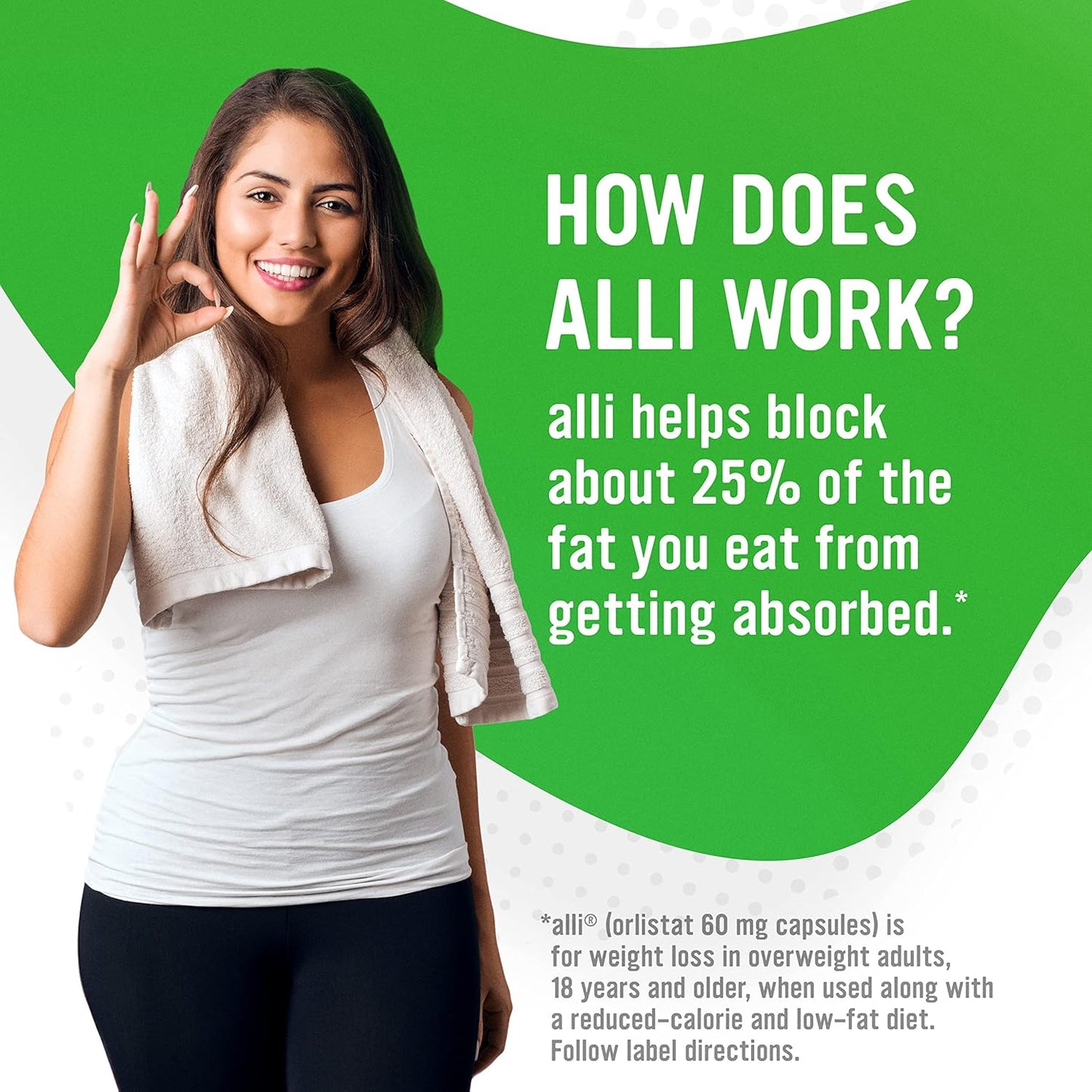 120 Count Refill Pack of alli Orlistat 60 mg Capsules for Weight Loss - Non Prescription Diet Pills