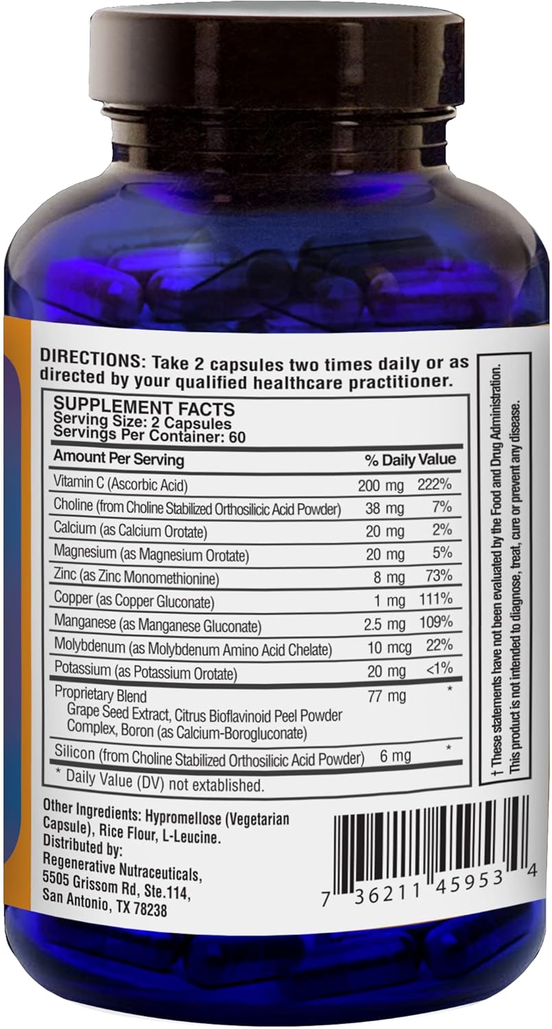 120 Count Regenerative Nutraceuticals Doctor's Formula LigaGenix Vegetarian Capsules for Connective Tissue & Joint Support