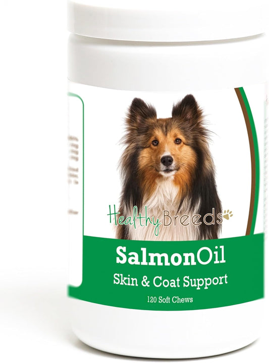 120 Count Soft Chews with Salmon Oil for Shetland Sheepdogs by Healthy Breeds