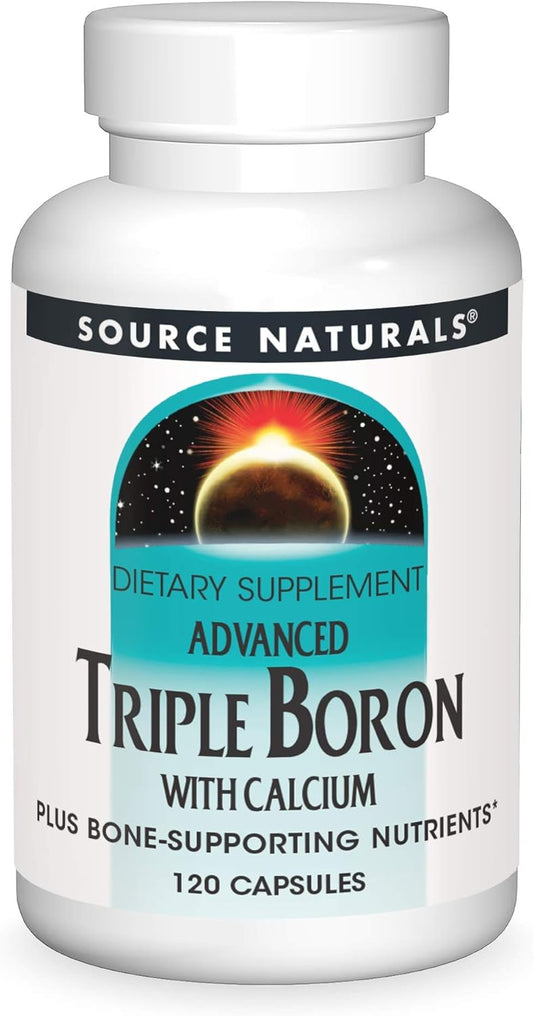 120 Count Source Naturals Advanced Triple Boron with Calcium Capsule - Supports Bone Health and Mineral Absorption