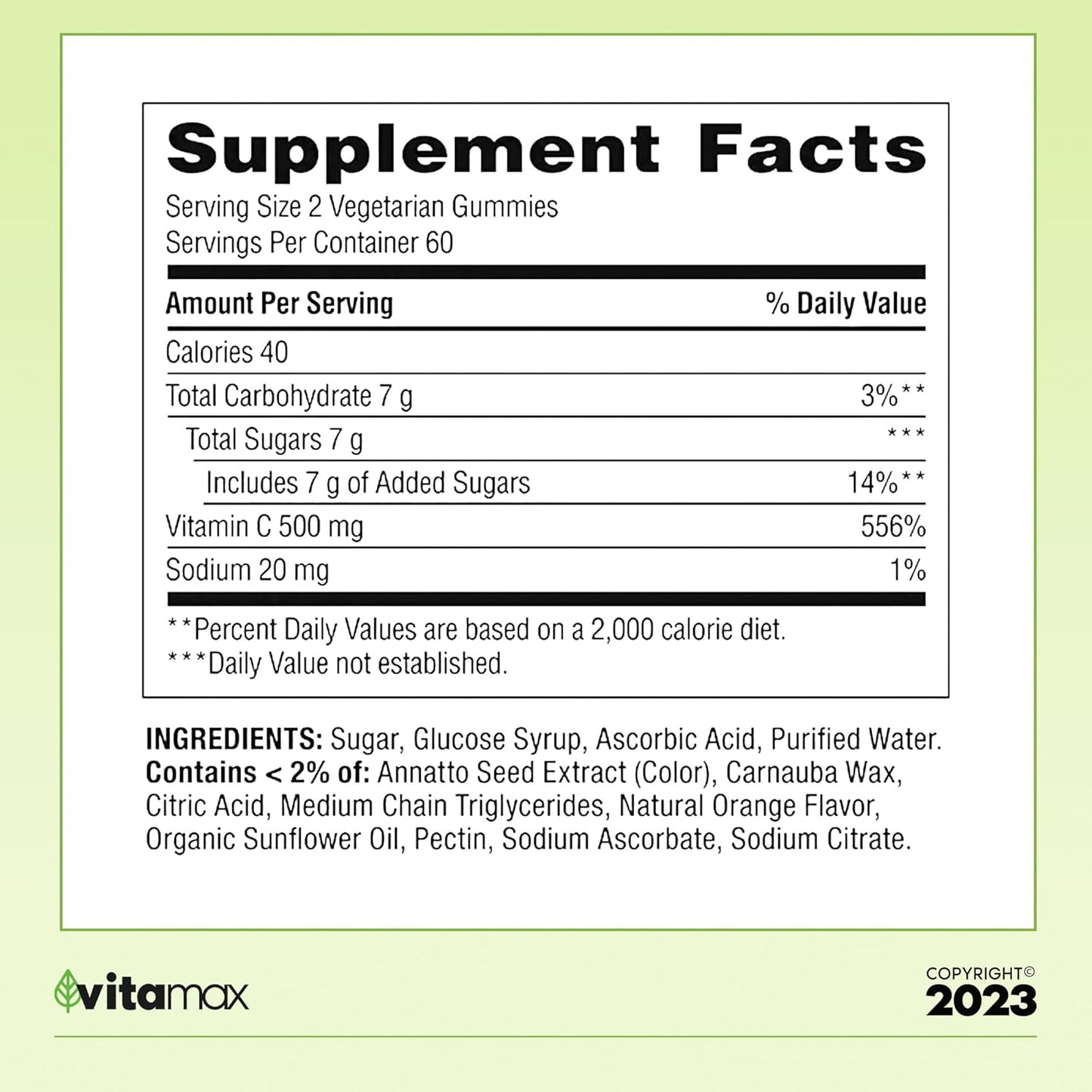 120 Count Spring Valley Extra Strength Vitamin C Immune Health Gummies with VitaMax Vitamin Guide