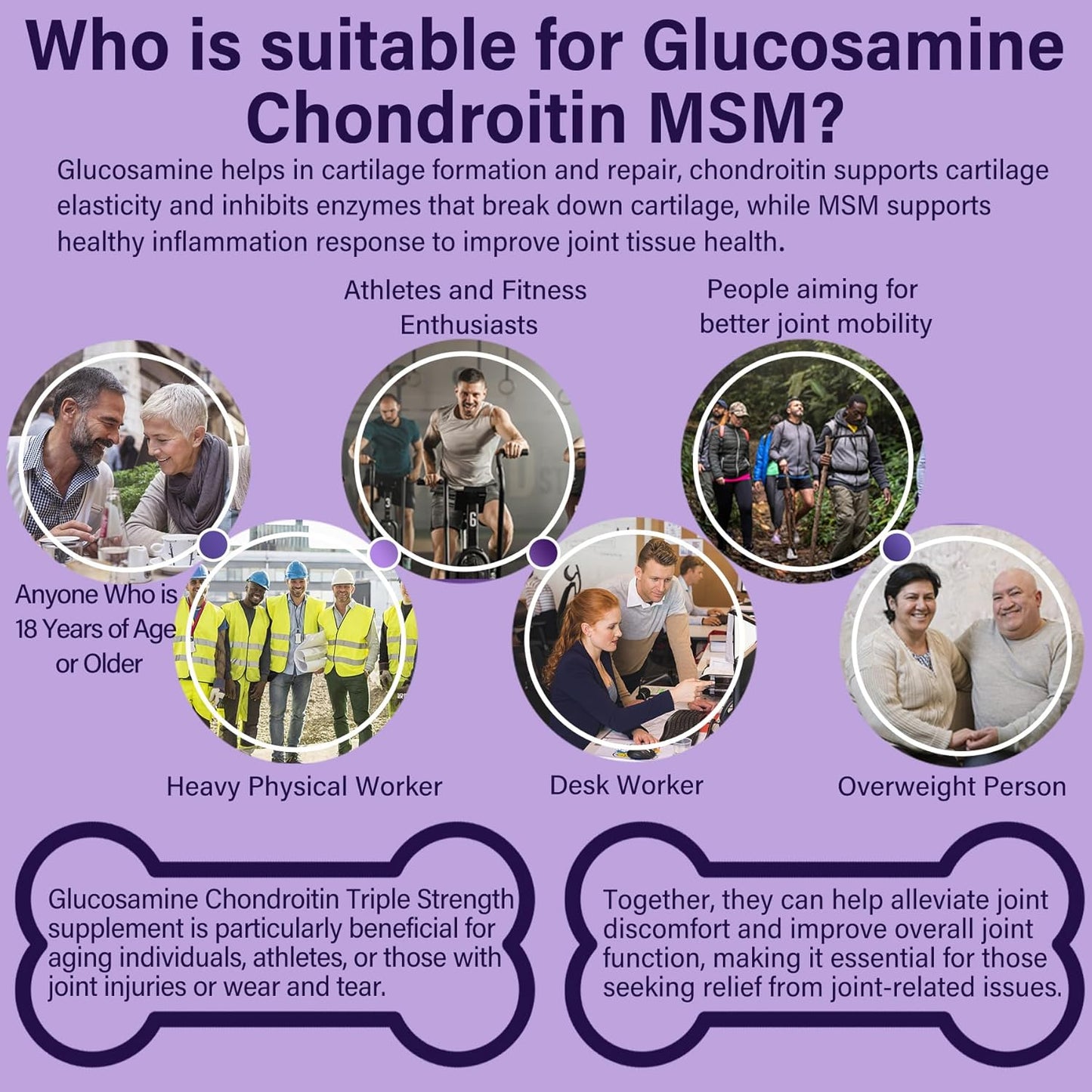 120-Count Sugar-Free Glucosamine Chondroitin MSM Gummies with 60 CoQ10 250mg Gummies by LILICARE