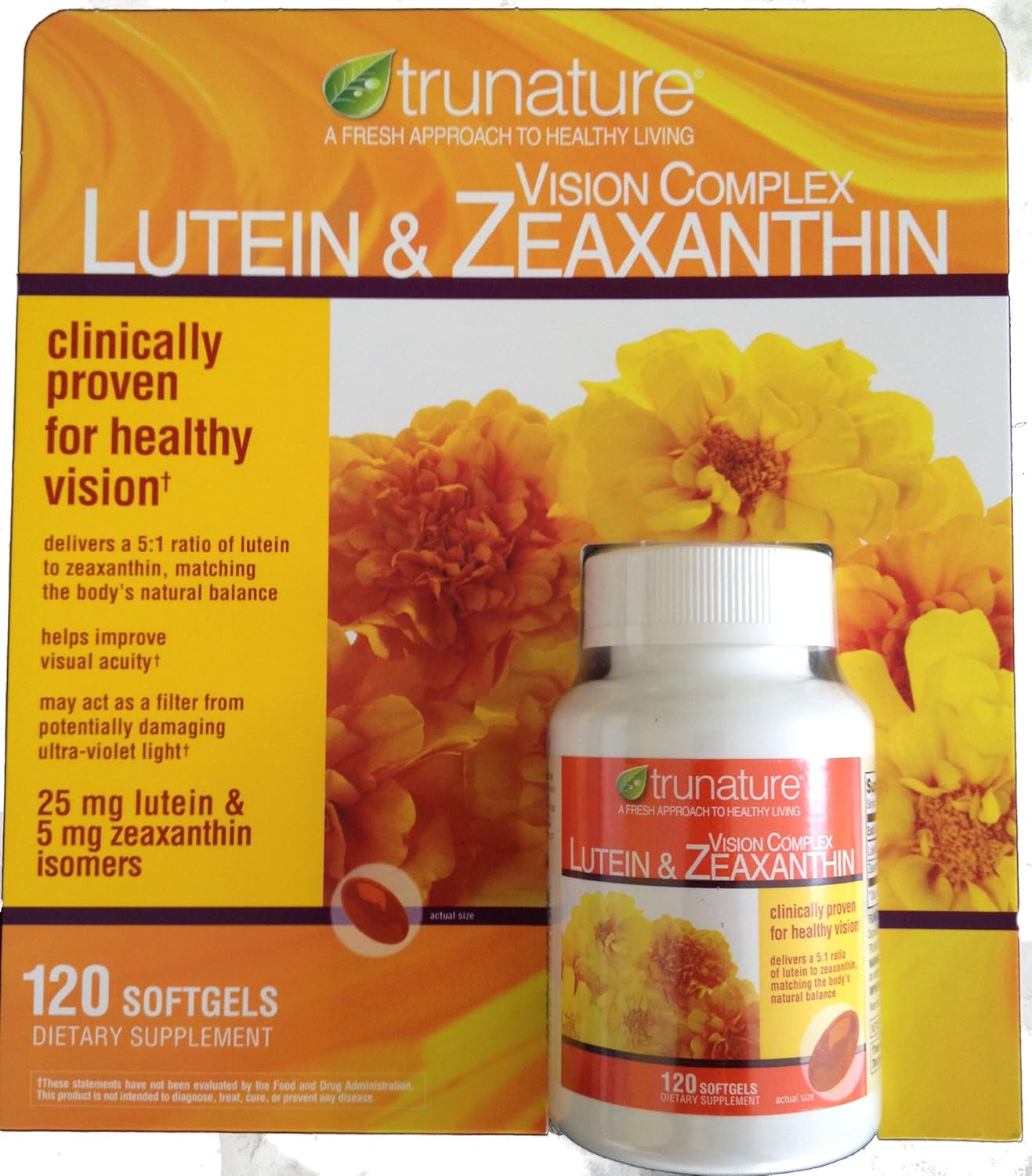 120 Count Trunature Lutein and Zeaxanthin Softgels for Eye Health