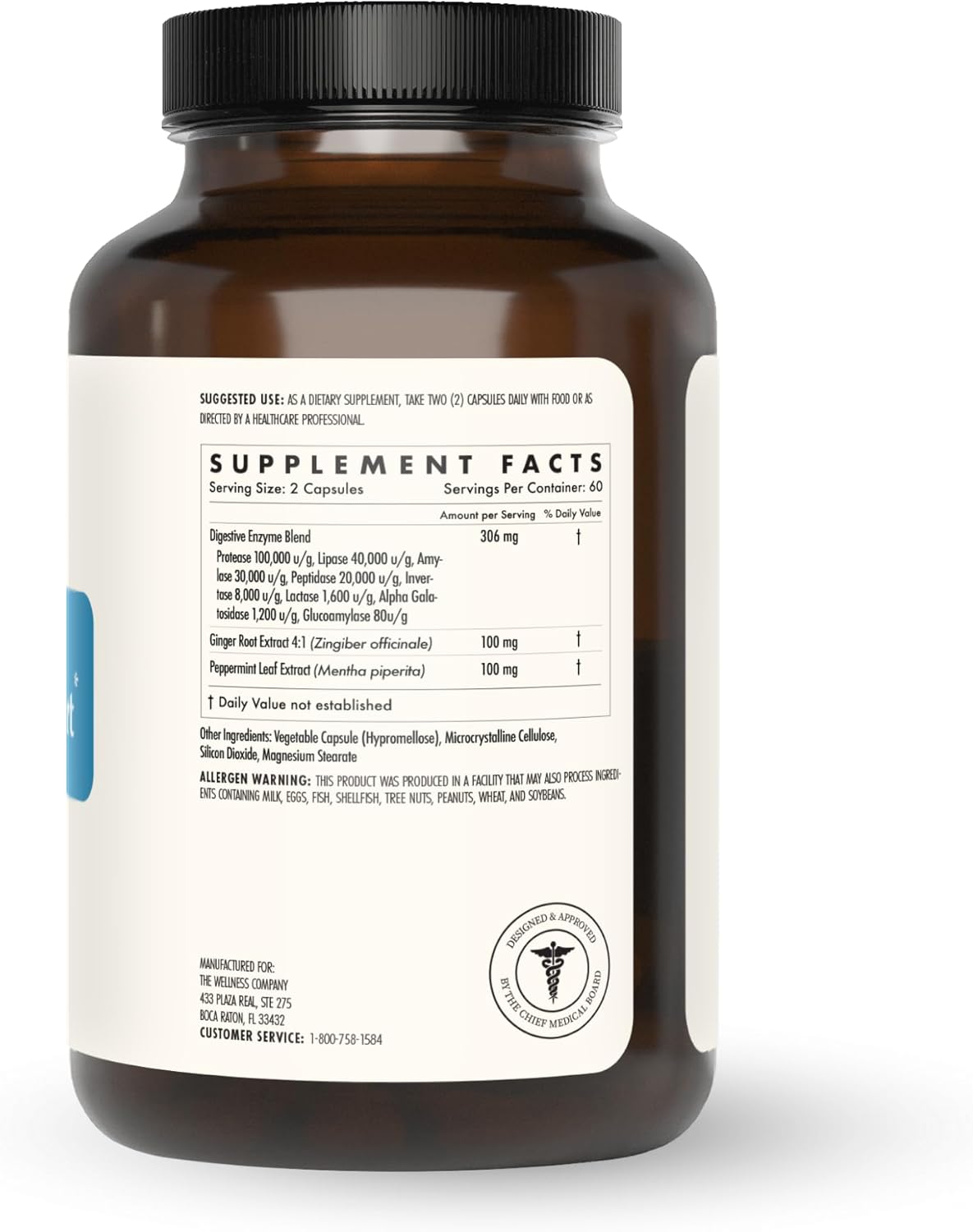120 ct Digestive Comfort Supplement | All-Natural Enzymes for Bloat & Gas Relief | Vegan, Non-GMO, Gluten Free | 2 Month Supply