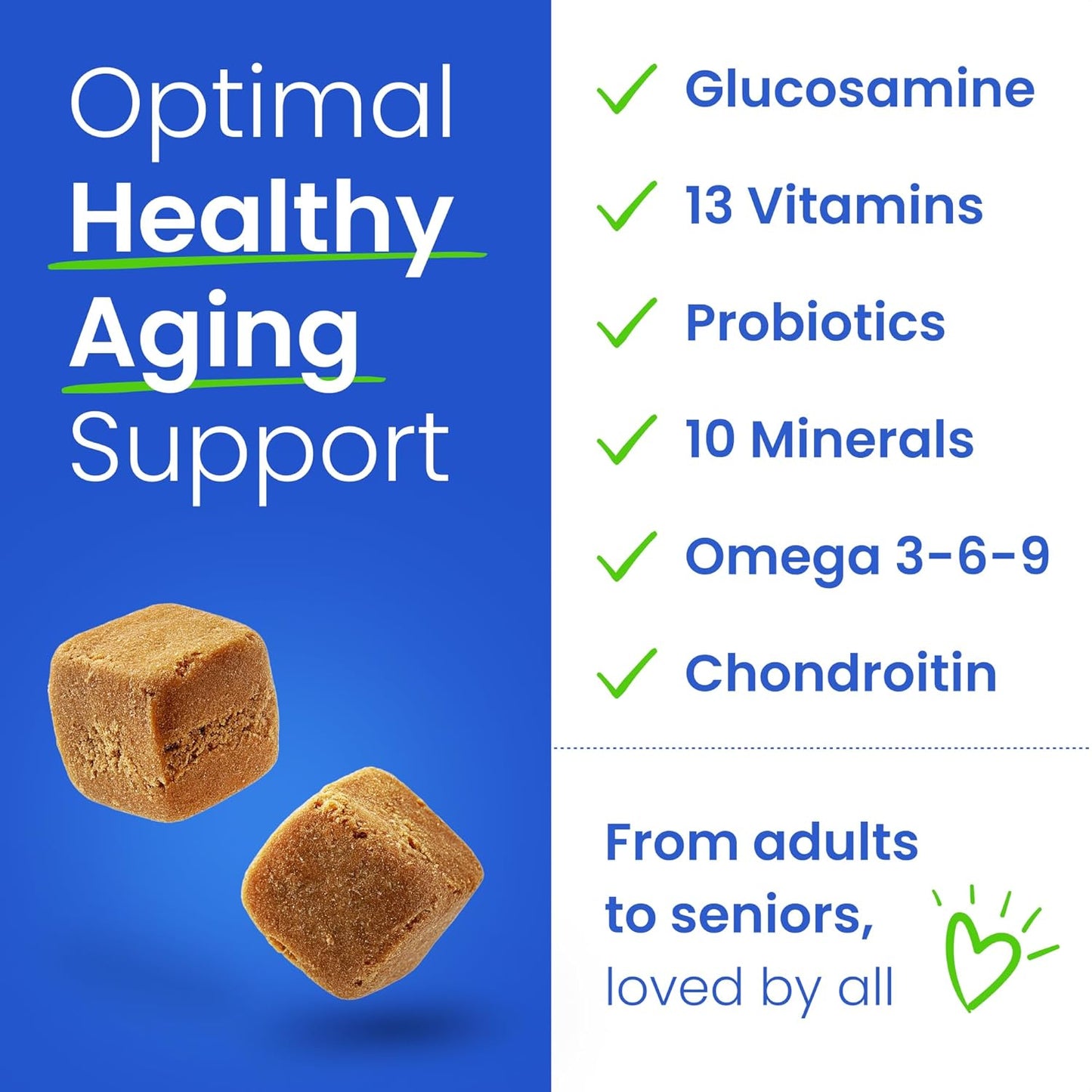 120 Ct Dog Multivitamin Chewable Treats with Glucosamine Chondroitin, Omega, and Probiotics for Joint Support, Skin & Coat Health