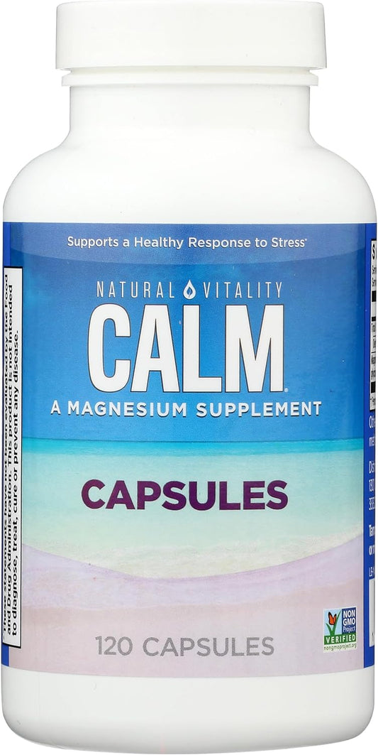 120 CT Natural Vitality Calm Magnesium Supplement for Relaxation and Stress Relief