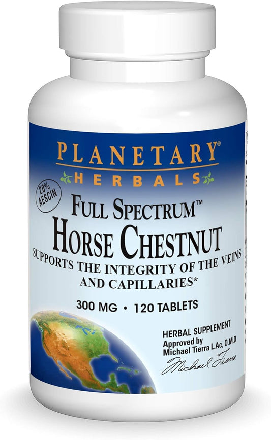 120 CT Planetary HERBALS Fullspectrum Horsechestnut Supplement for Healthy Circulation