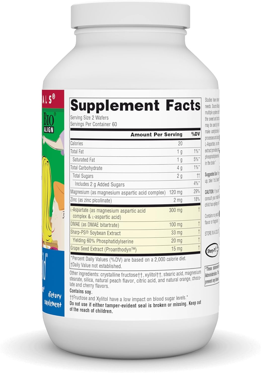 120 Fruit Wafers for Brain Metabolism Support by Source Naturals Attentive Child Chewable