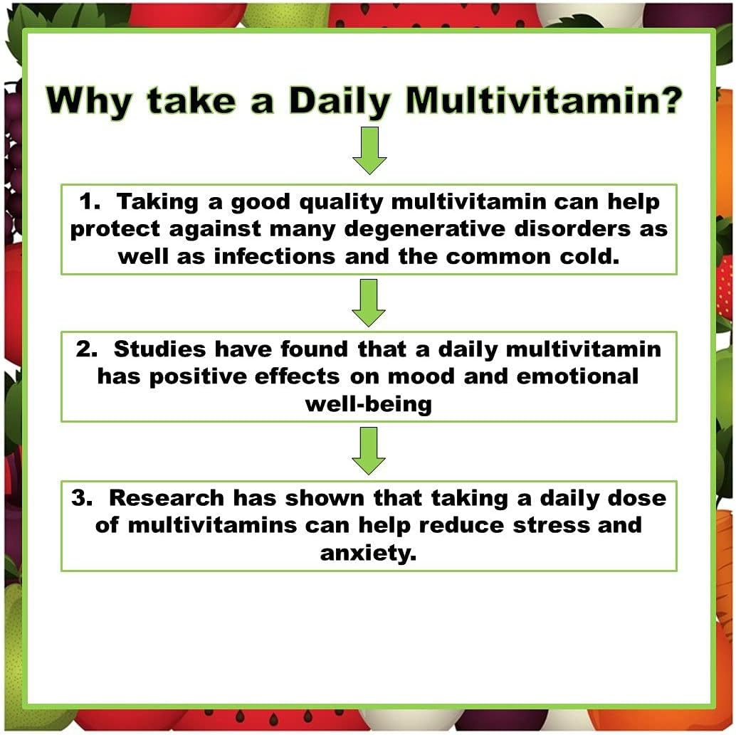 120 Liquid Capsules Loaded with Multivitamins, Antioxidants for Daily Women Men Senior Adult - SJJ DEPOT Fruit and Vegetable Multivitamin Supplement