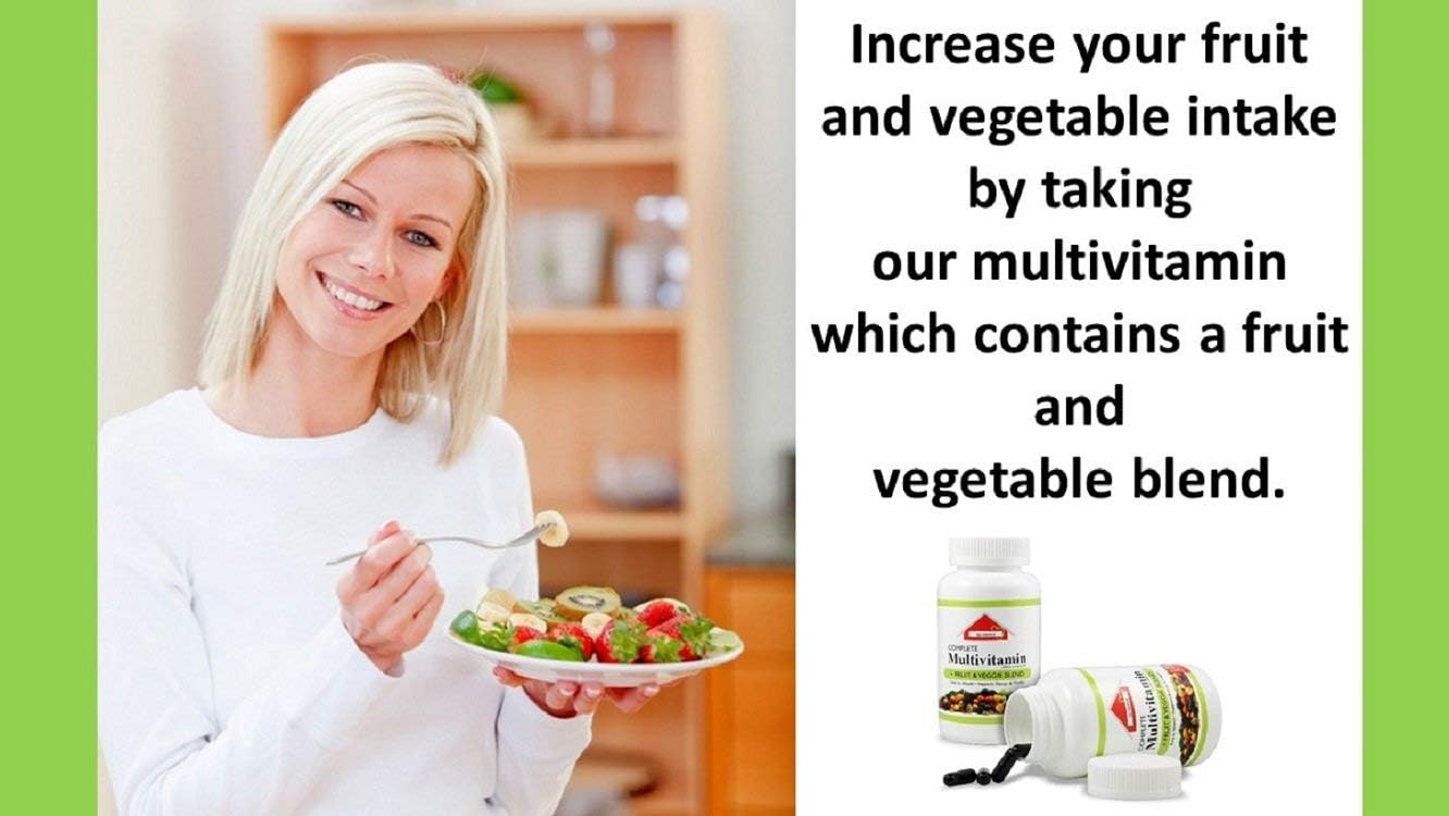 120 Liquid Capsules Loaded with Multivitamins, Antioxidants for Daily Women Men Senior Adult - SJJ DEPOT Fruit and Vegetable Multivitamin Supplement