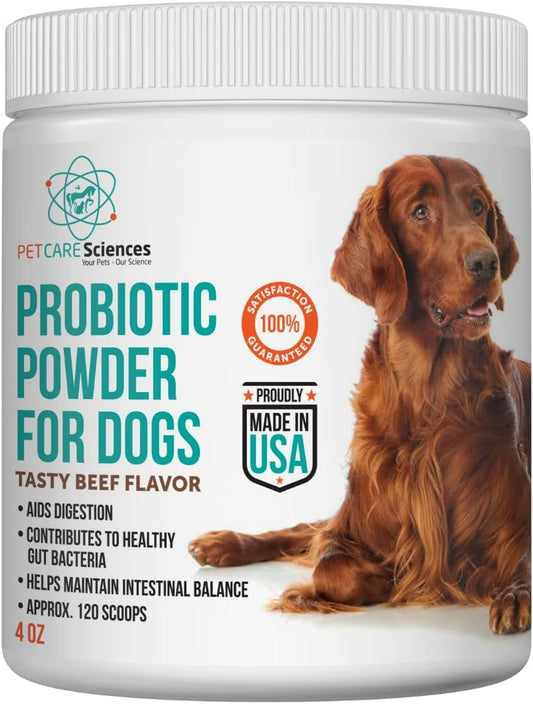 120 Servings of Dog Probiotic Powder with Digestive Enzymes for Optimal Canine Health - Made in USA