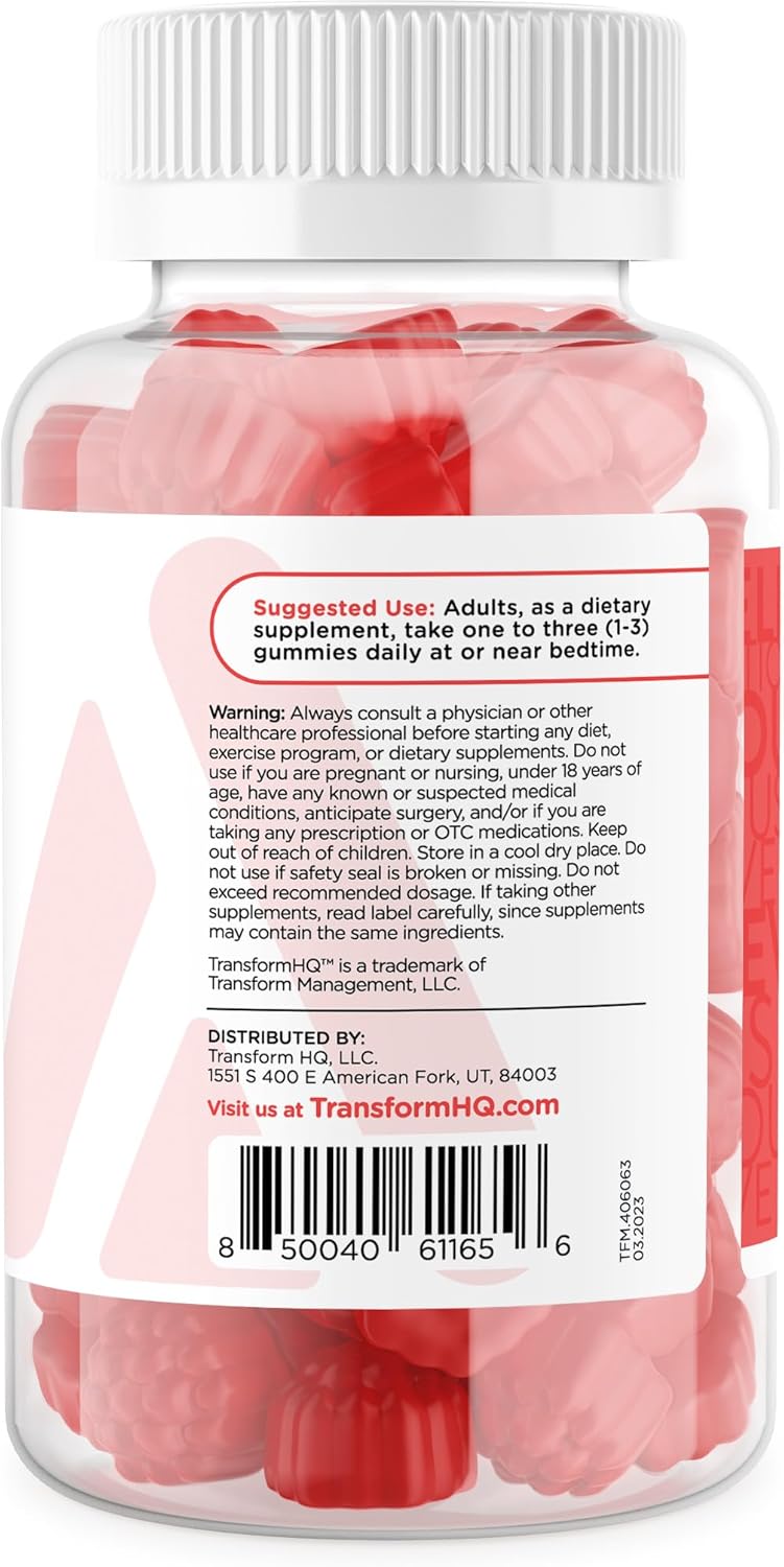 120 Servings of TransformHQ Apple Cider Vinegar Gummies, 500mg Per Serving - Gluten Free, Non-GMO