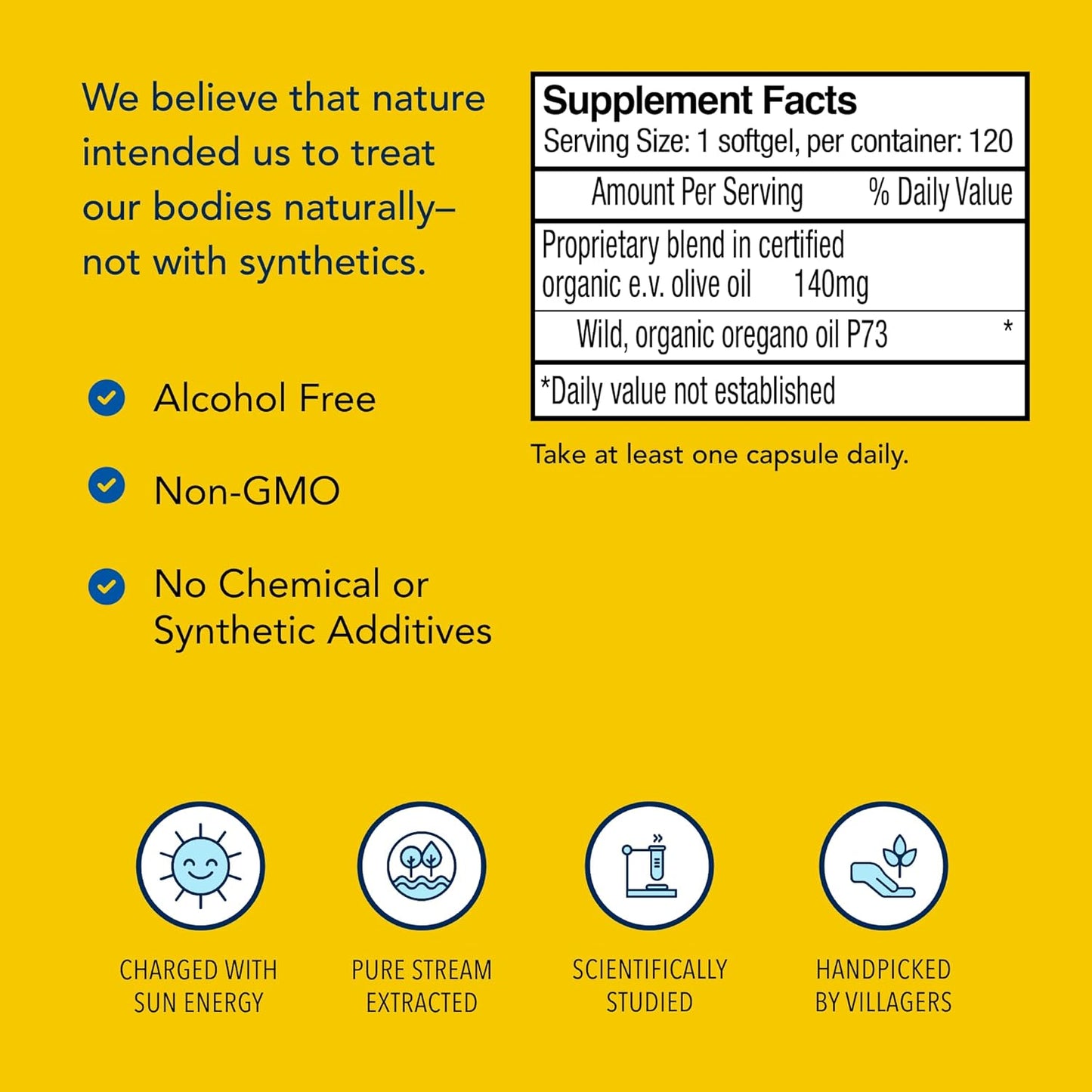 120 Softgel Super Strength Oreganol P73 - Immune System Support - Vegan Friendly - Non-GMO - Wild Oregano - 120 Servings