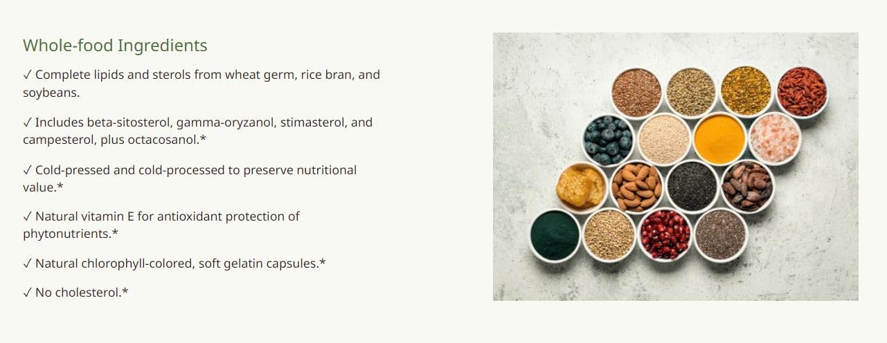 120 Softgels of Lipid and Sterol Supplement with Enhanced TRE-en-en Grain Concentrates for Optimal Health and Wellness - Fresh Stock!