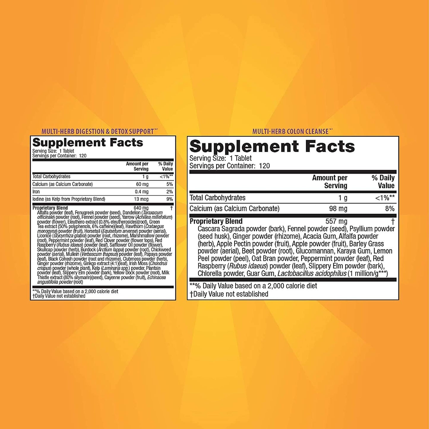 120 Tablets Nature's Secret Ultimate Cleanse - Pack of 2 for Complete Detoxification
