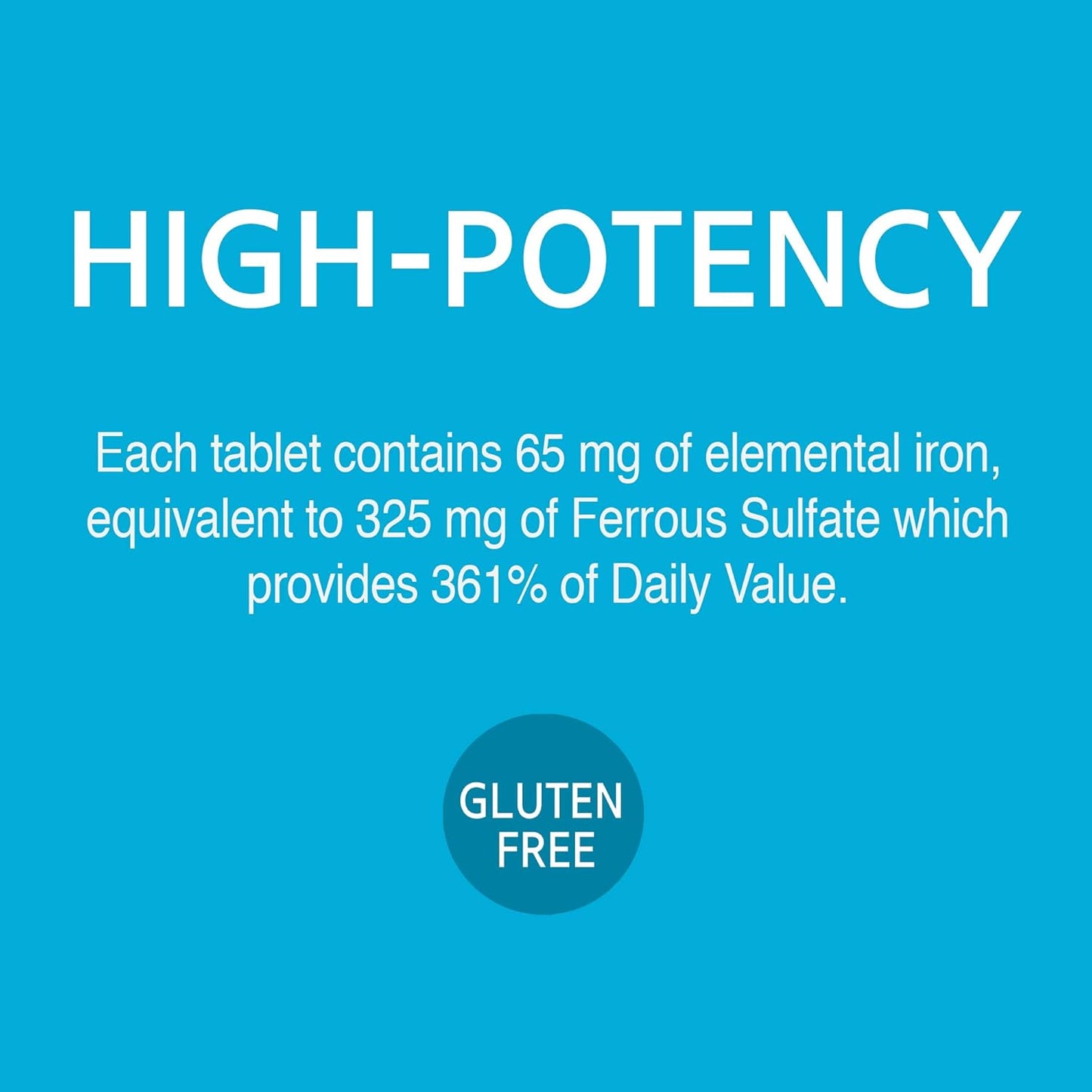 120 Tablets of 21st Century Iron 65 mg with Ferrous Sulfate 325 mg for Iron Support