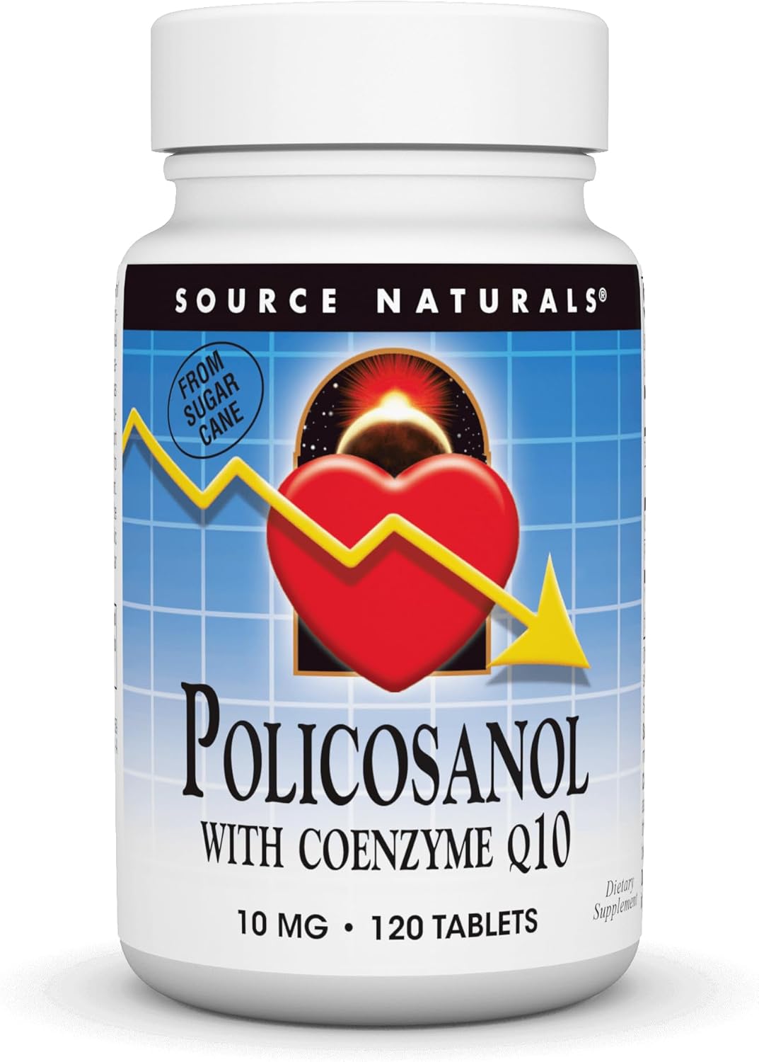 120 Tablets of Source Naturals Policosanol with Coenzyme Q10, 10 Mg - Heart Health Supplement