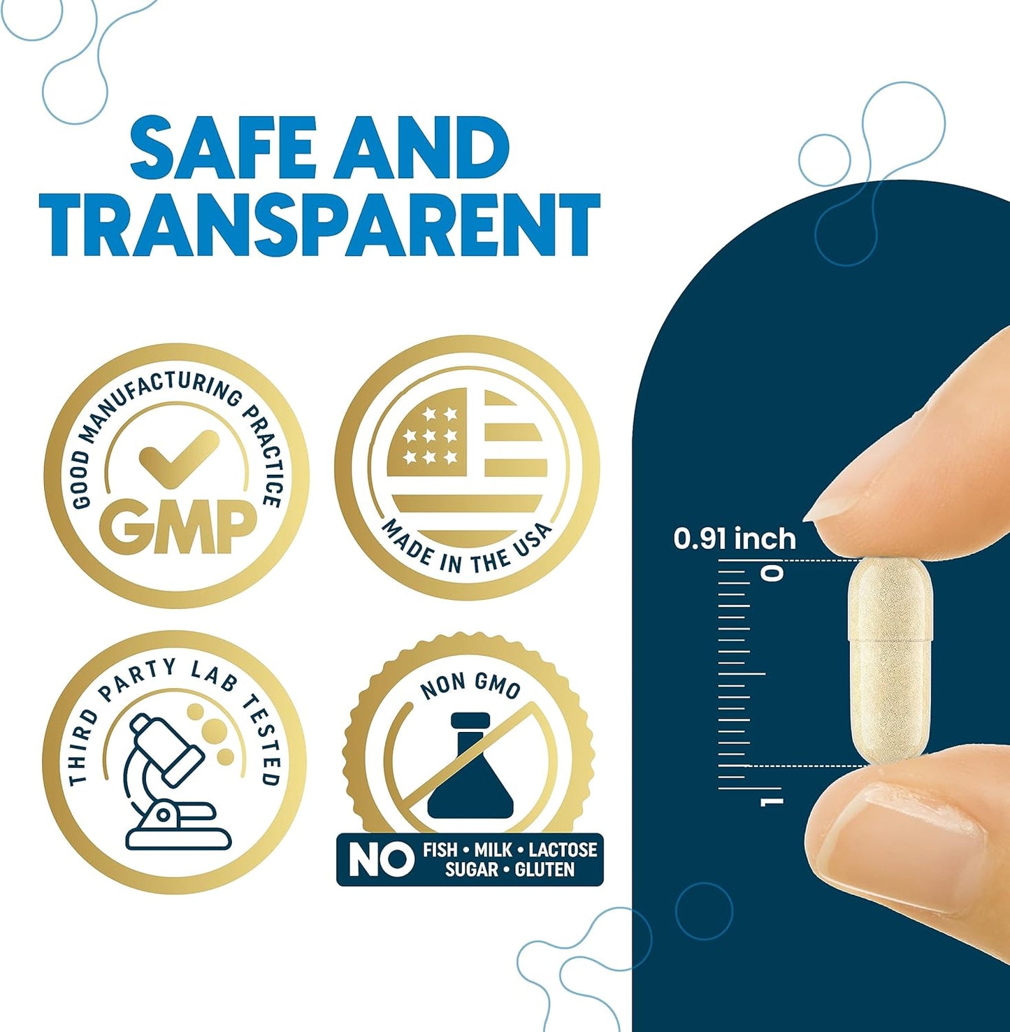 120 Vegan Capsules of Zenavea Triple Magnesium Complex - 180mg Magnesium Glycinate, Taurate, and Citrate - Calm Supplement