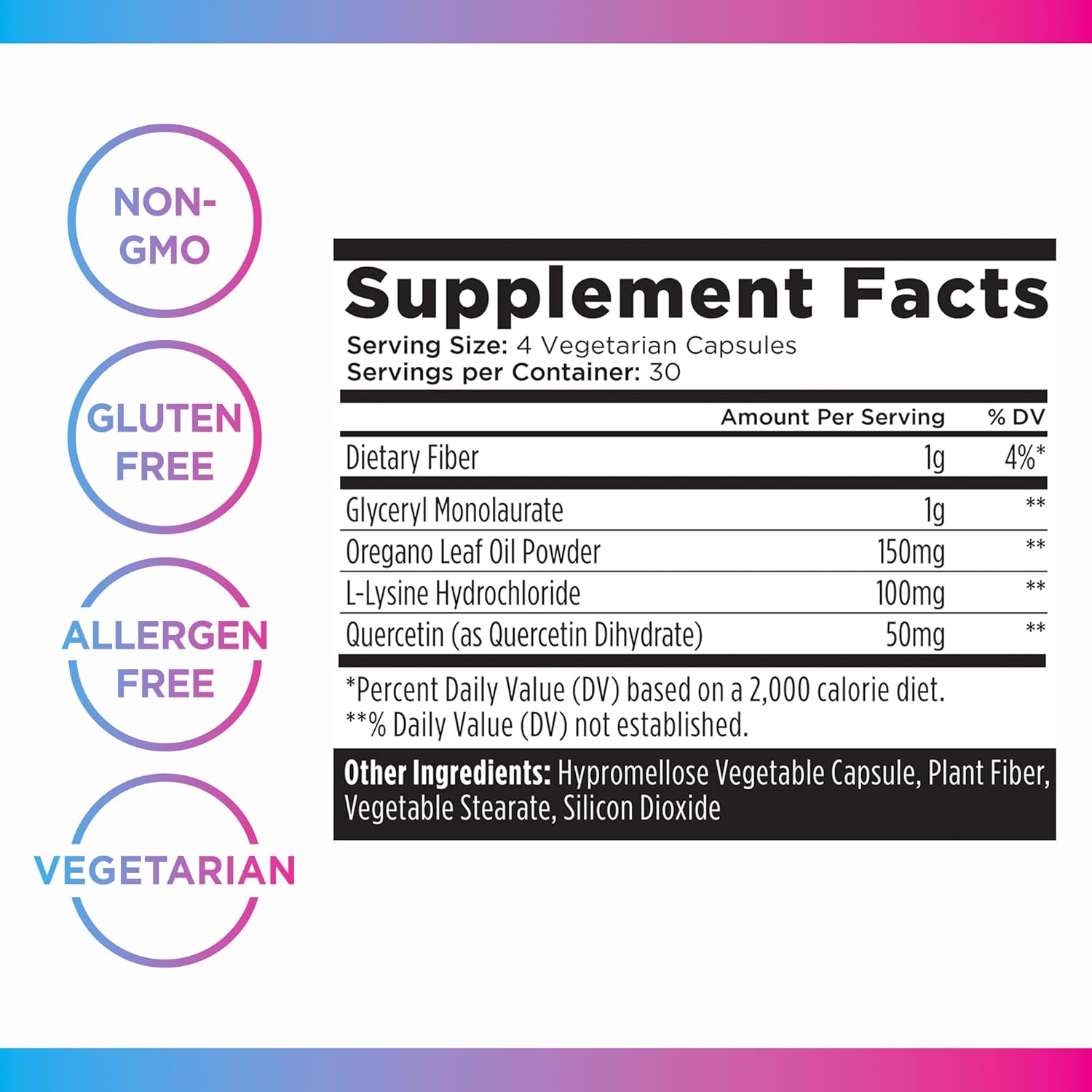 120 Vegetarian Capsules Immune Support Supplement - Gut Health, Intestinal Cleansing, & Antioxidant Immunity - Non-GMO, Vegan, Gluten-Free