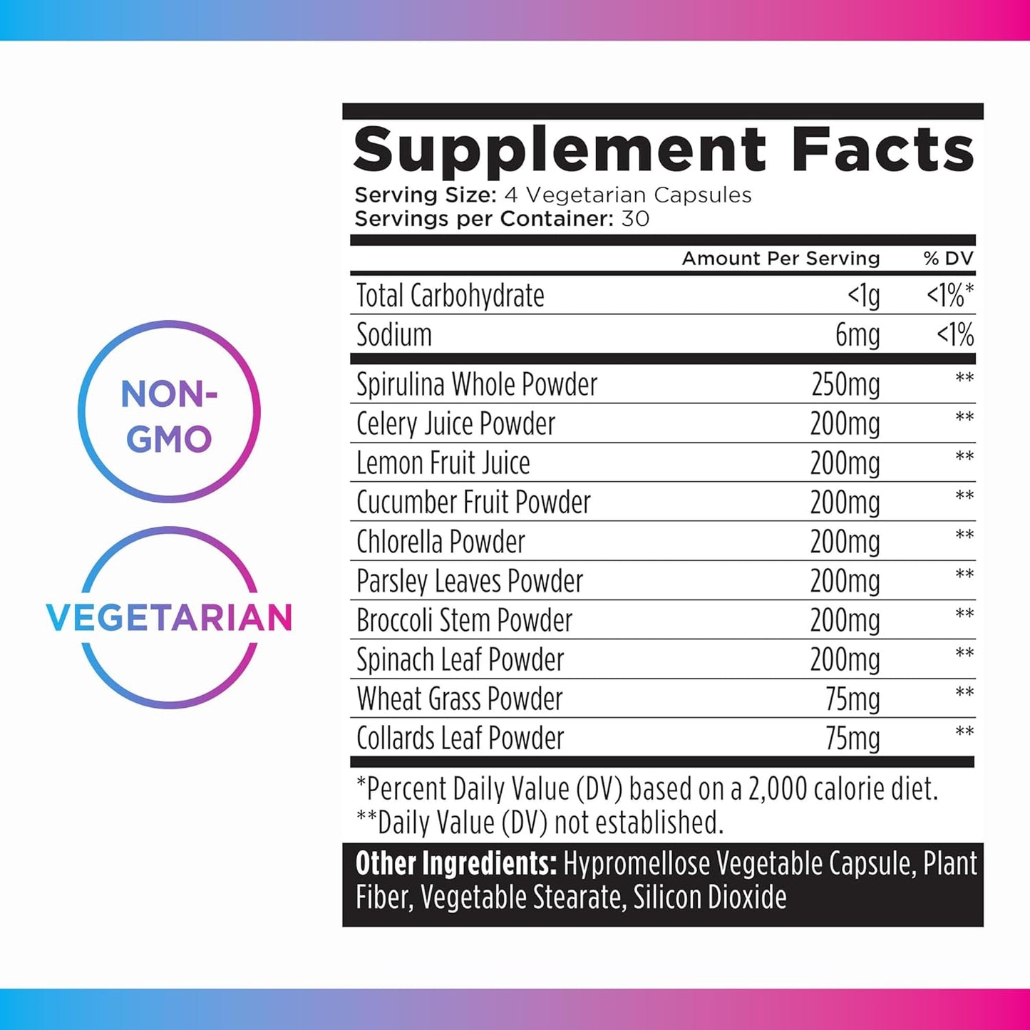 120 Vegetarian Capsules of Livingood Daily Greens Supplement - Super Greens with Spirulina, Chlorella, Broccoli, Spinach for Energy, Digestive, & Gut Health - Fruit & Vegetable Capsules for Overall Wellness