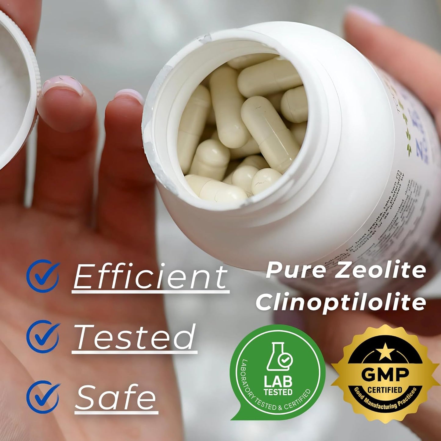 120 Zeolite Capsules for Detox - 2 Month Supply of Clinoptilolite Zeolite Pills - Sorbolit Detox Support