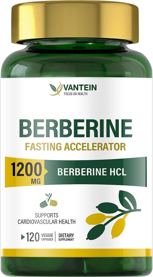 1200 MG Berberine Supplement with Alpha Lipoic Acid for Enhanced Absorption - 120 Capsules for Lipid Metabolism and Immune Support in Men & Women - 40-Day Supply