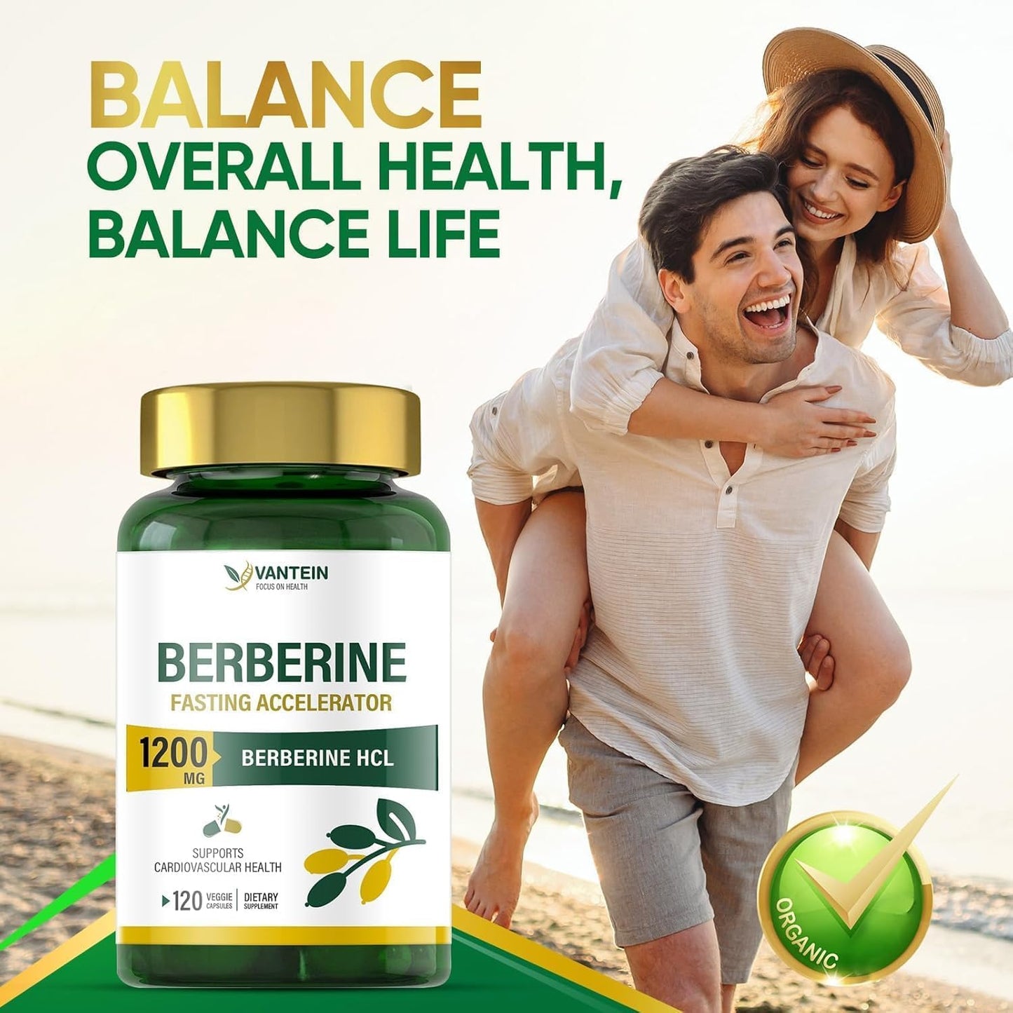 1200 MG Berberine Supplement with Alpha Lipoic Acid for Enhanced Absorption - 120 Capsules for Lipid Metabolism and Immune Support in Men & Women - 40-Day Supply