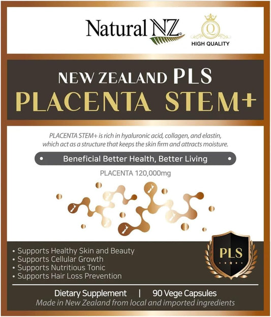 120,000mg New Zealand Placenta Stem+ 90 Vege Capsules - Natural NZ Supplement
