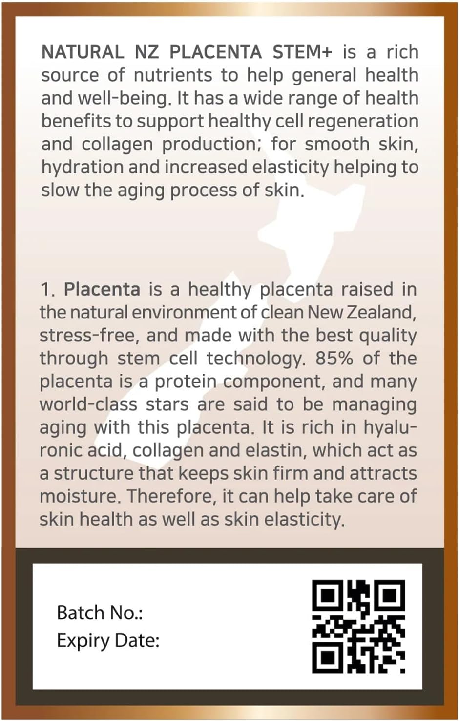 120,000mg New Zealand Placenta Stem+ 90 Vege Capsules - Natural NZ Supplement
