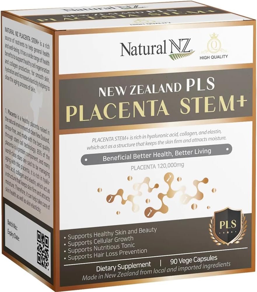 120,000mg New Zealand Placenta Stem+ 90 Vege Capsules - Natural NZ Supplement