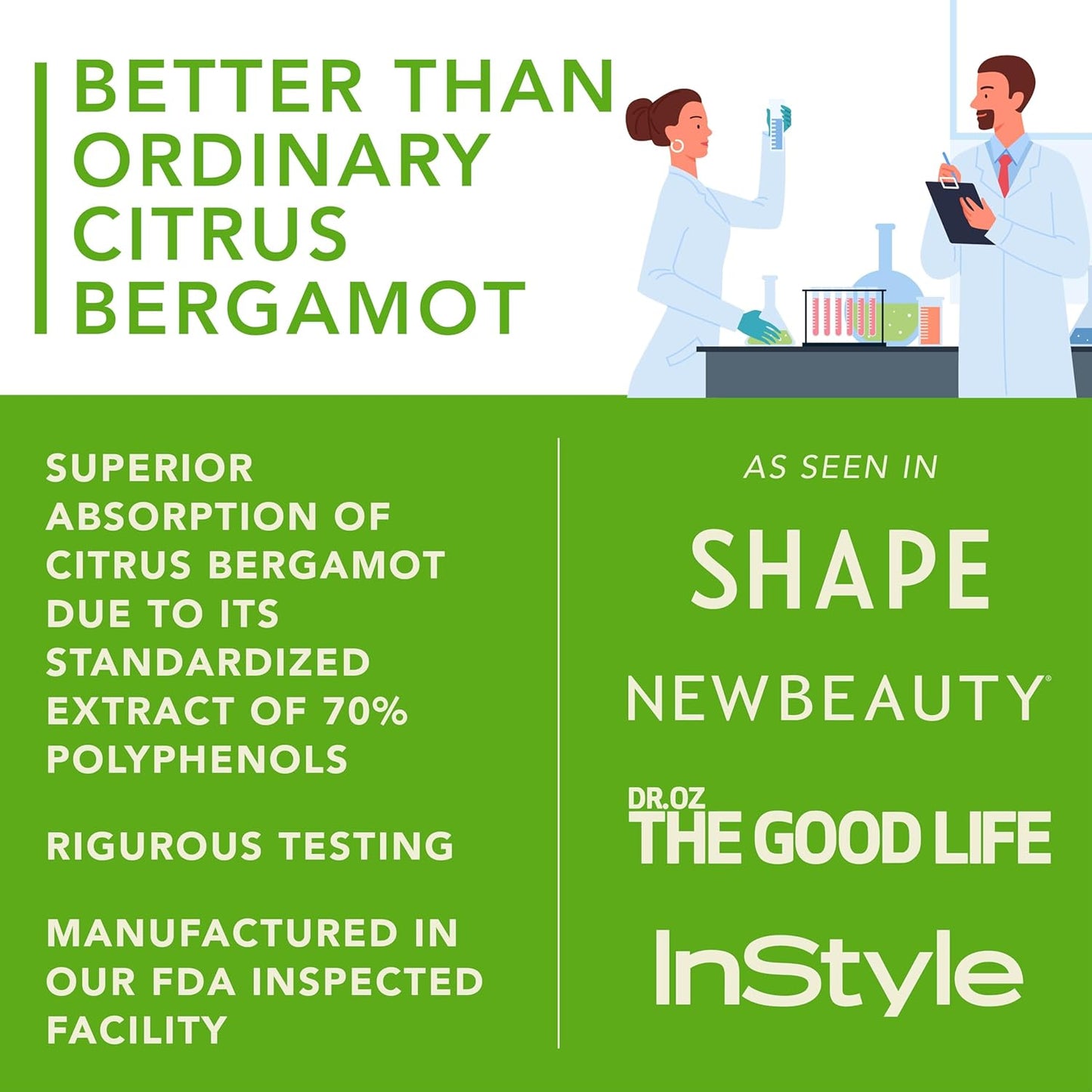 1200mg Citrus Bergamot Supplement with 70% Polyphenols - Pure Extract for Heart Health - 60 Capsules - Made in USA