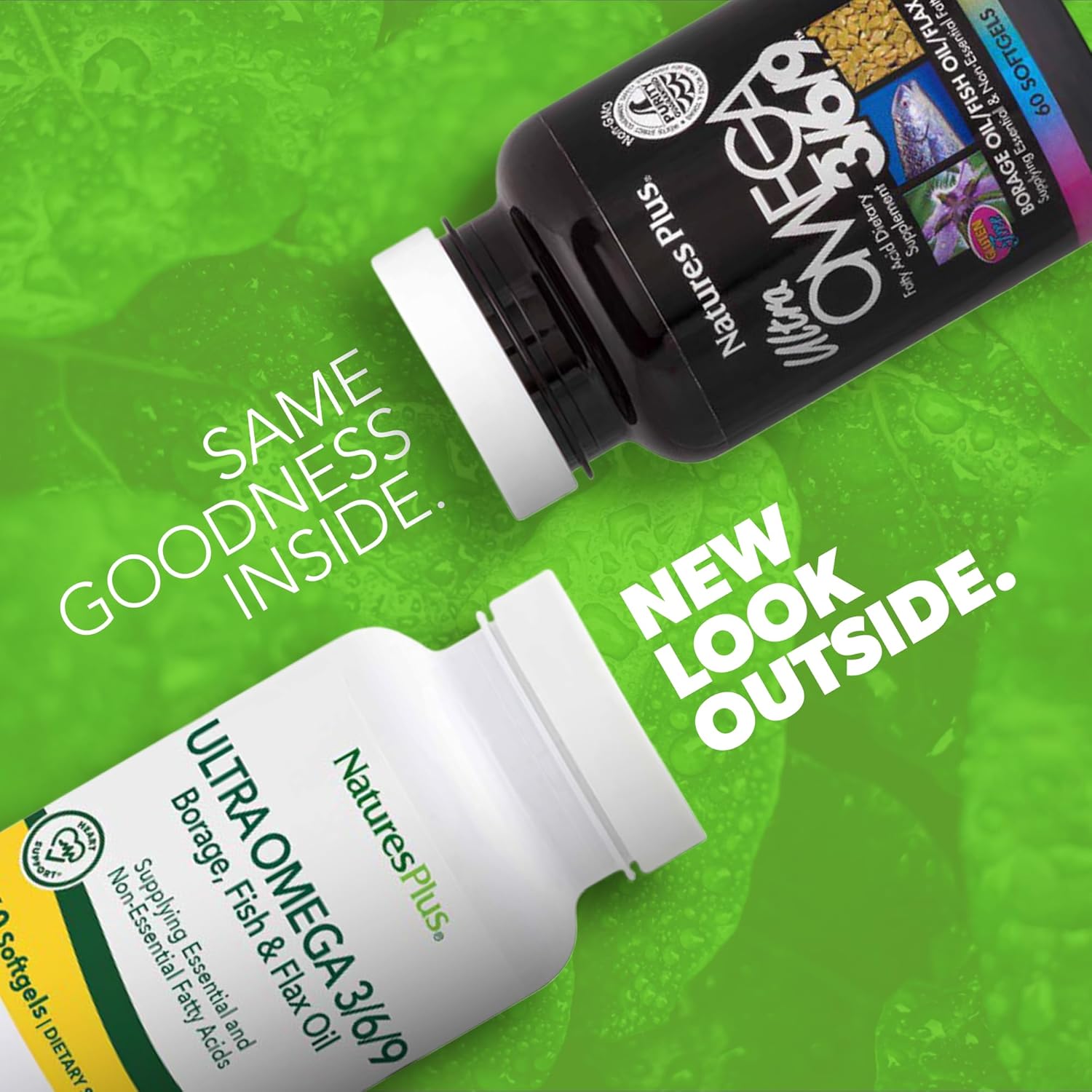 1200mg Natures Plus Ultra Omega 3-6-9 Softgels with Borage, Fish, and Flax Oil - Gluten-Free, 60 Servings