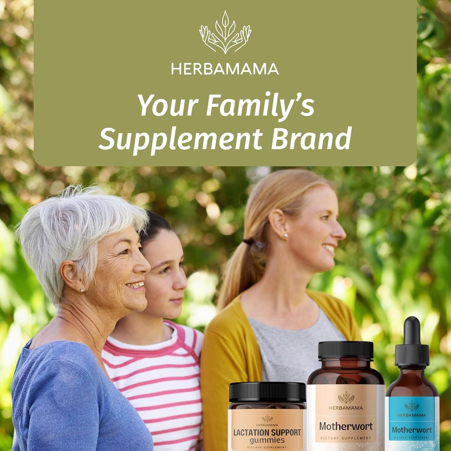 1200mg Vegan Motherwort Capsules for Women's Calm Support - Non-GMO Relaxation Supplement - 100 Capsuled by HERBAMAMA
