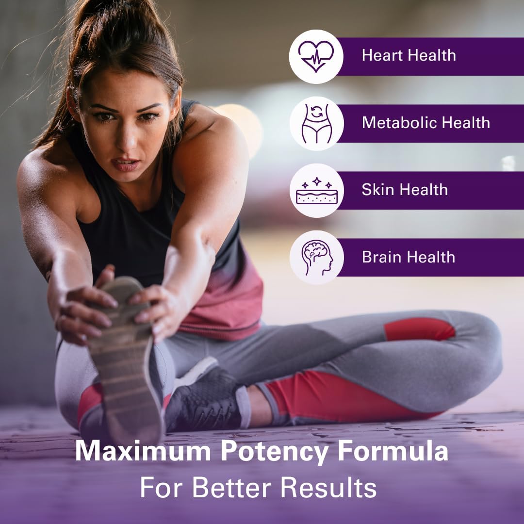 1210mg Trans-Resveratrol Supplement for SIRT1 Activation - Supports Cellular Repair, Longevity, Brain, Heart, DNA - Highly Purified Antioxidant with Anti-Aging Benefits - 60 Capsules