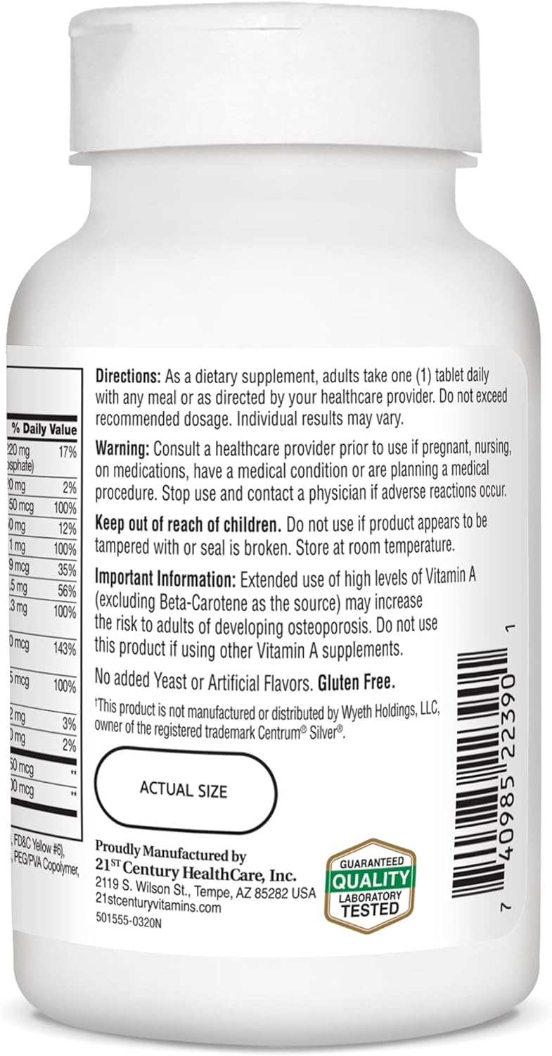125-Count Sentry Senior Tablets for 21st Century (22390)