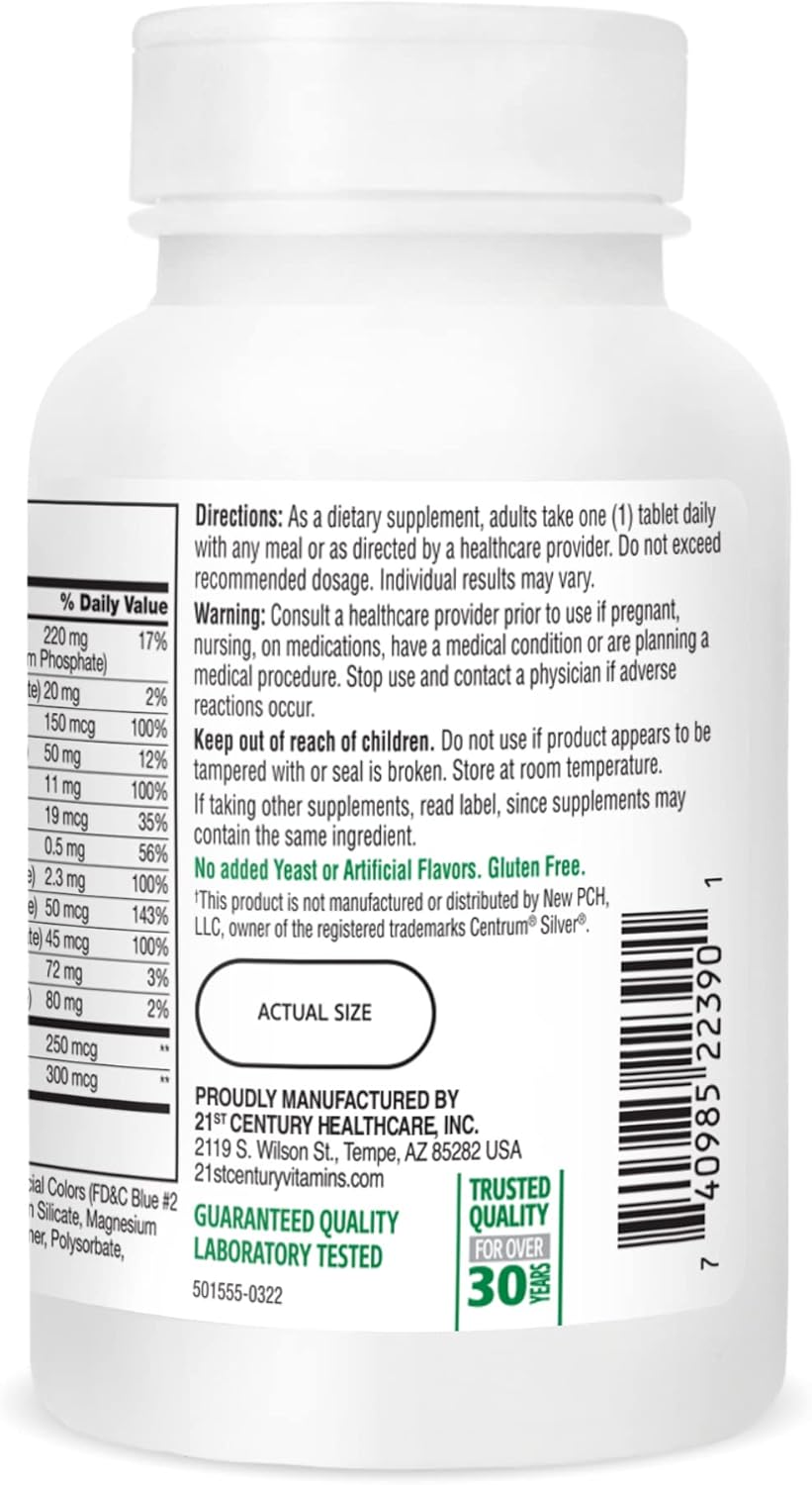 125-Count Sentry Senior Tablets for 21st Century (22390)