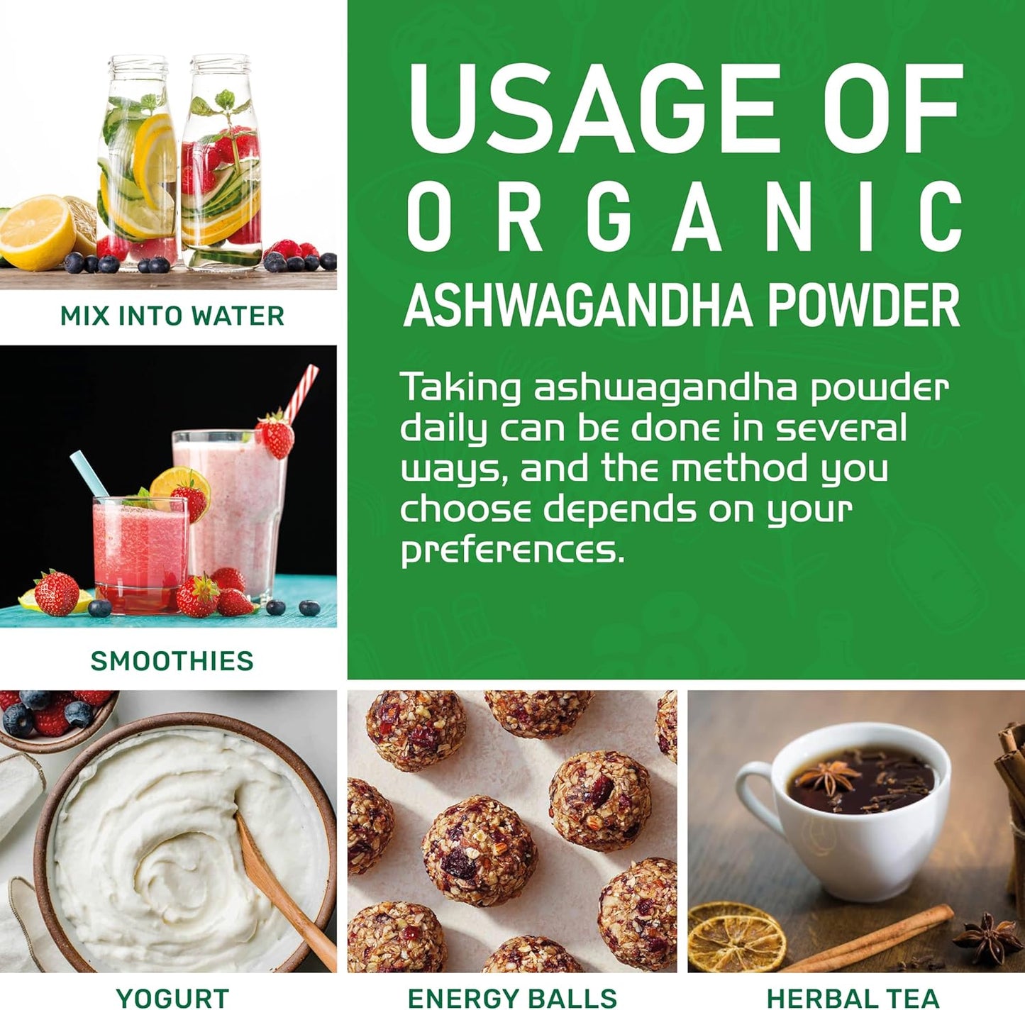 1.25lb Jiva Organics Ashwagandha Root Powder - Raw, Pure, Non-GMO, Lab Tested (20oz)