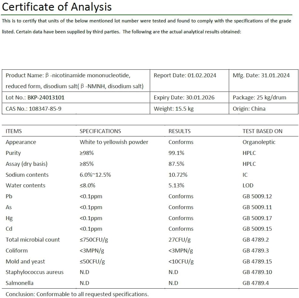 125mg NMN Supplement - Boost NAD+ Levels by 10x - Dihydronicotinamide Mononucleotide - 30 Servings