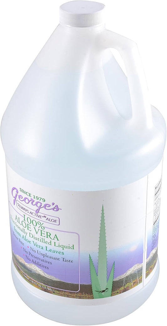 128 oz George's Aloe Vera Liquid Supplement - Pure and Natural Formula for Digestive Health
