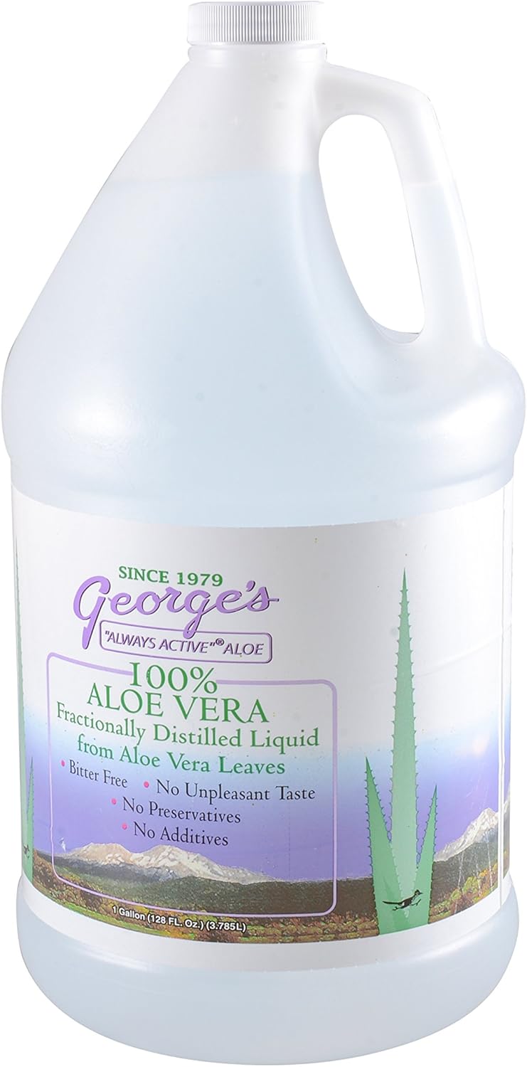 128 oz George's Aloe Vera Liquid Supplement - Pure and Natural Formula for Digestive Health